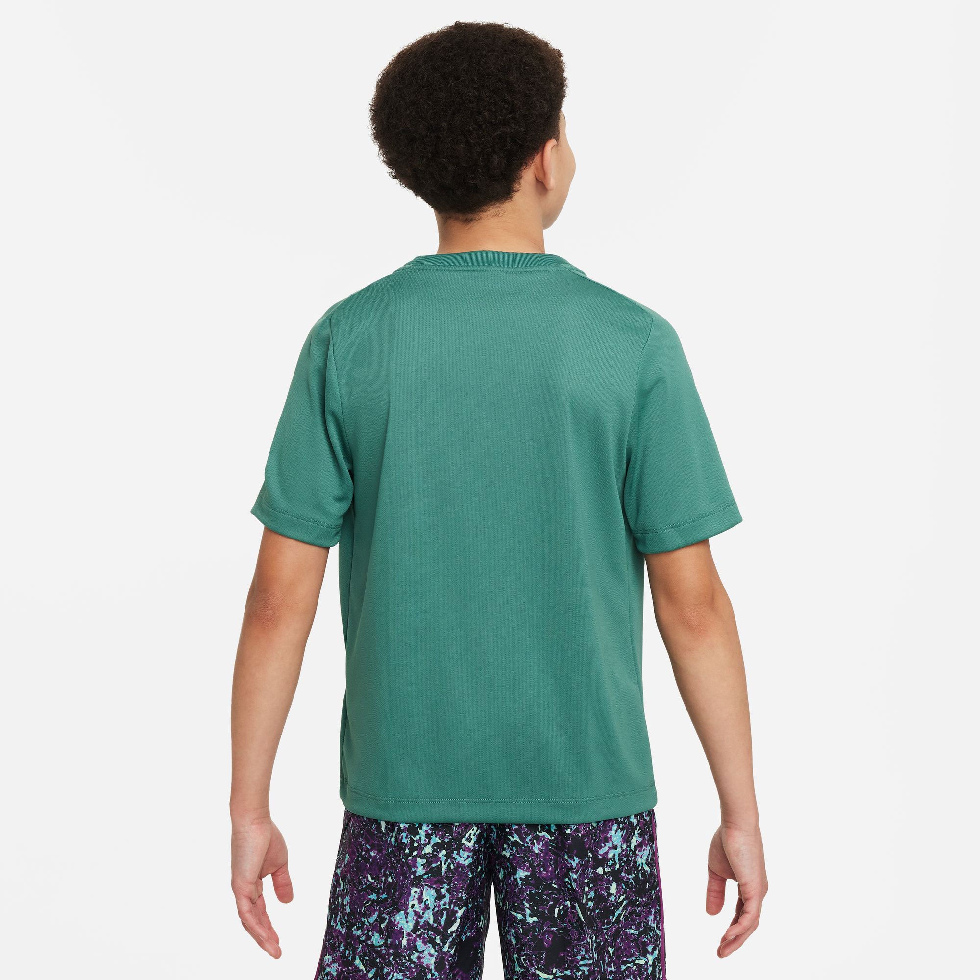 Nike Dri-FIT Multi Boys' Short Sleeve Shirt - Green (2)