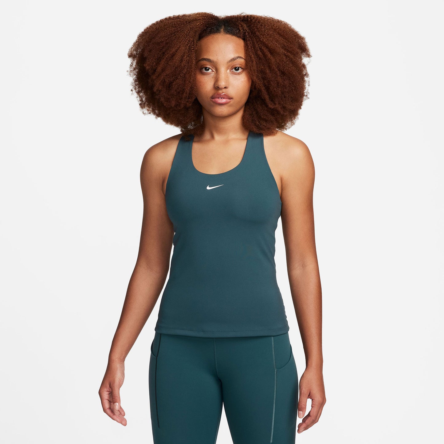 Nike Dri-FIT Swoosh Women's Bra Tank Green (1)