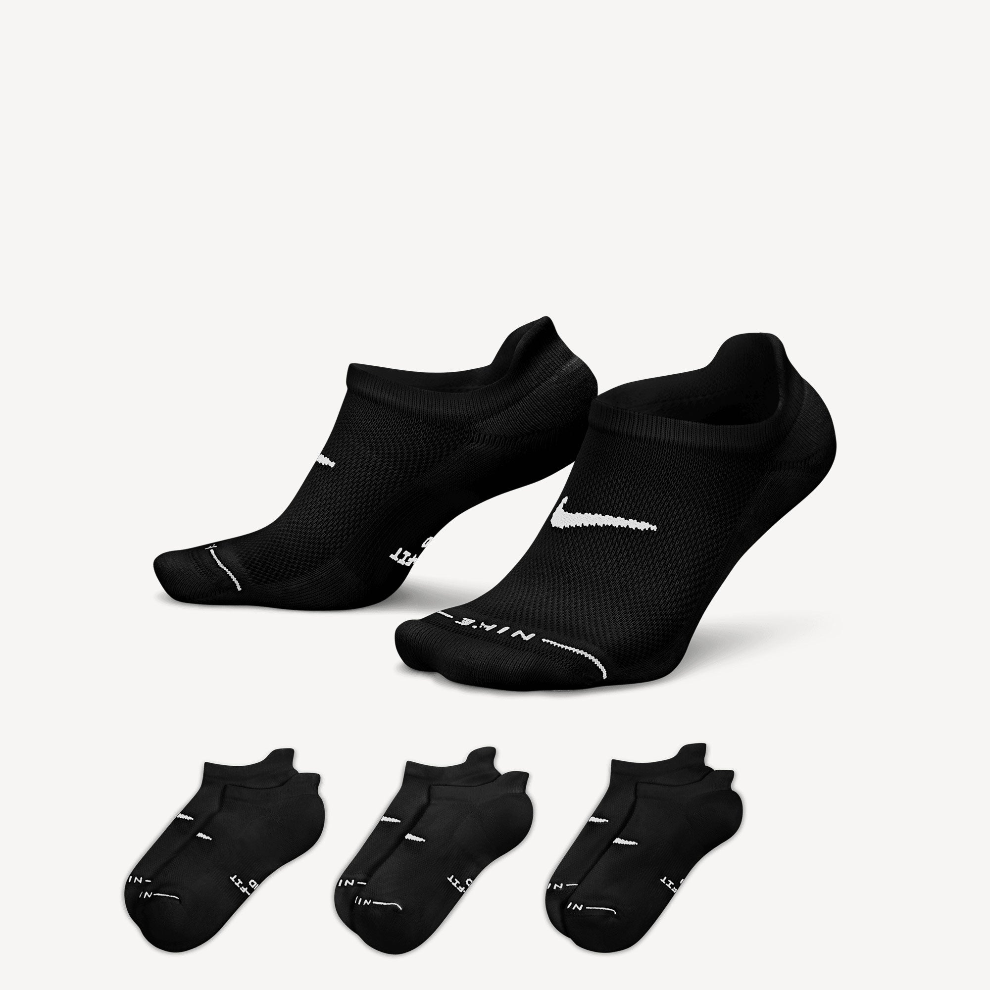 Nike Everyday Elevated No-Show Socks - Black (1)