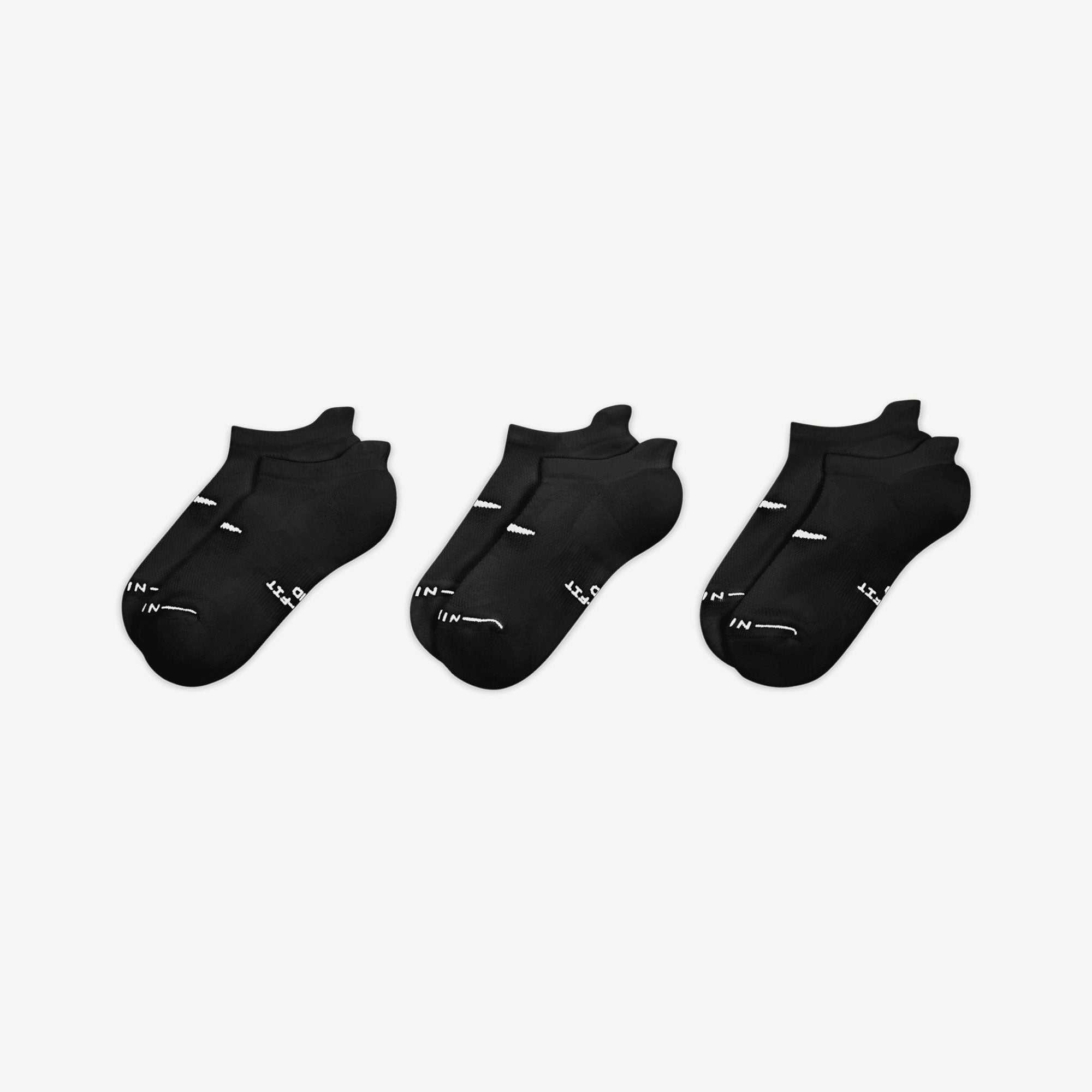 Nike Everyday Elevated No-Show Socks - Black (2)