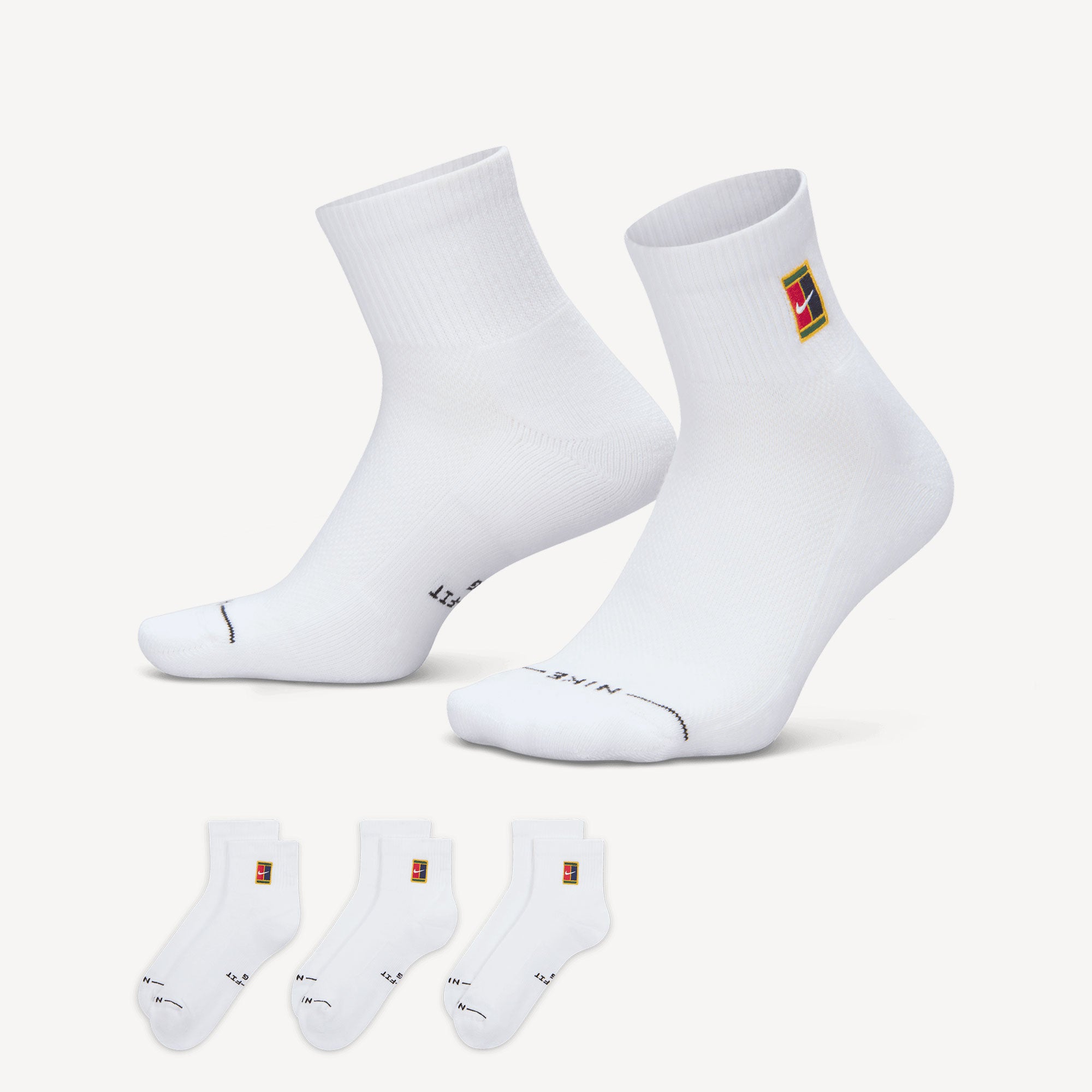 NikeCourt Everyday Elevated Tennis Ankle Socks - White (1)