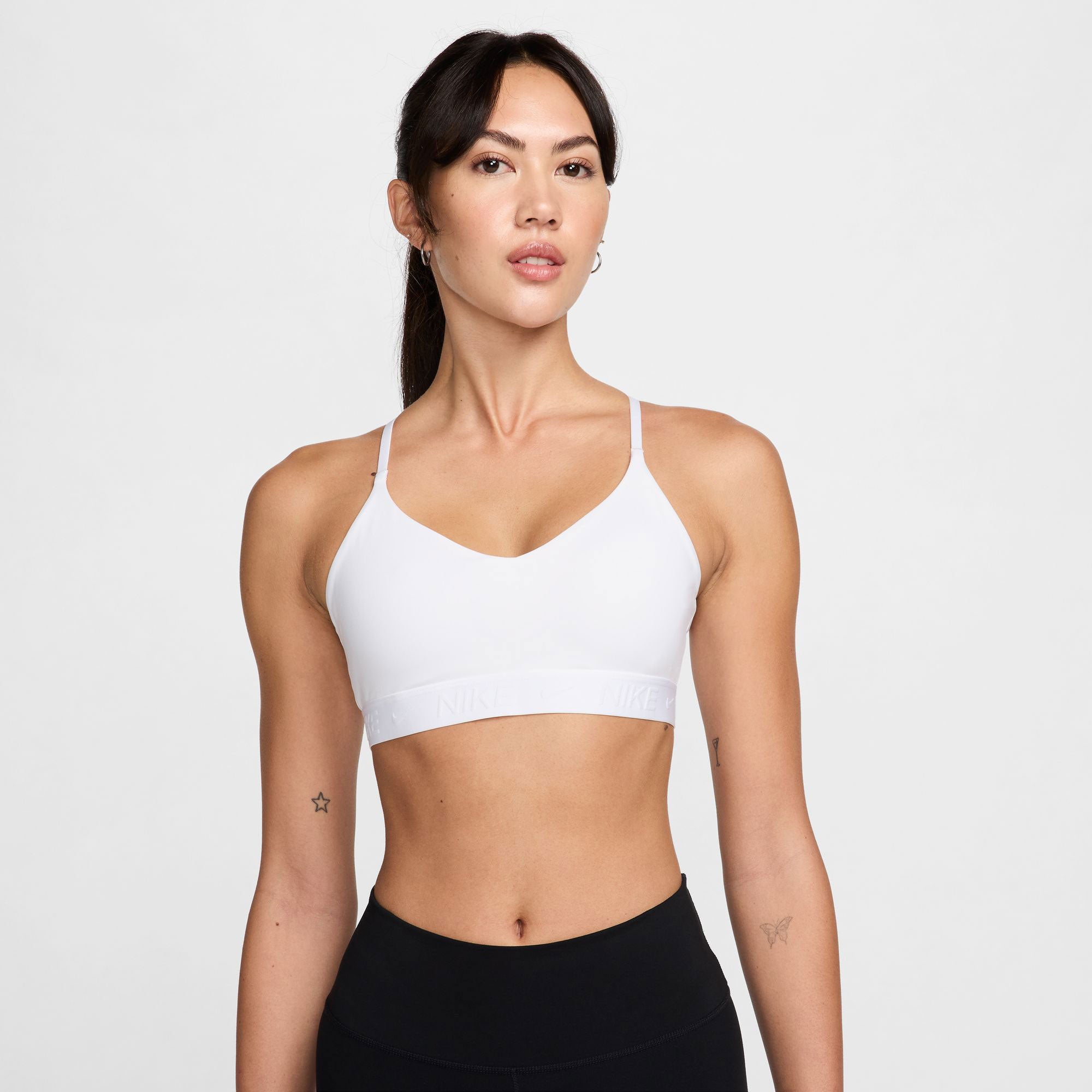 Nike Indy Women's Dri-FIT Padded Sports Bra - White (1)