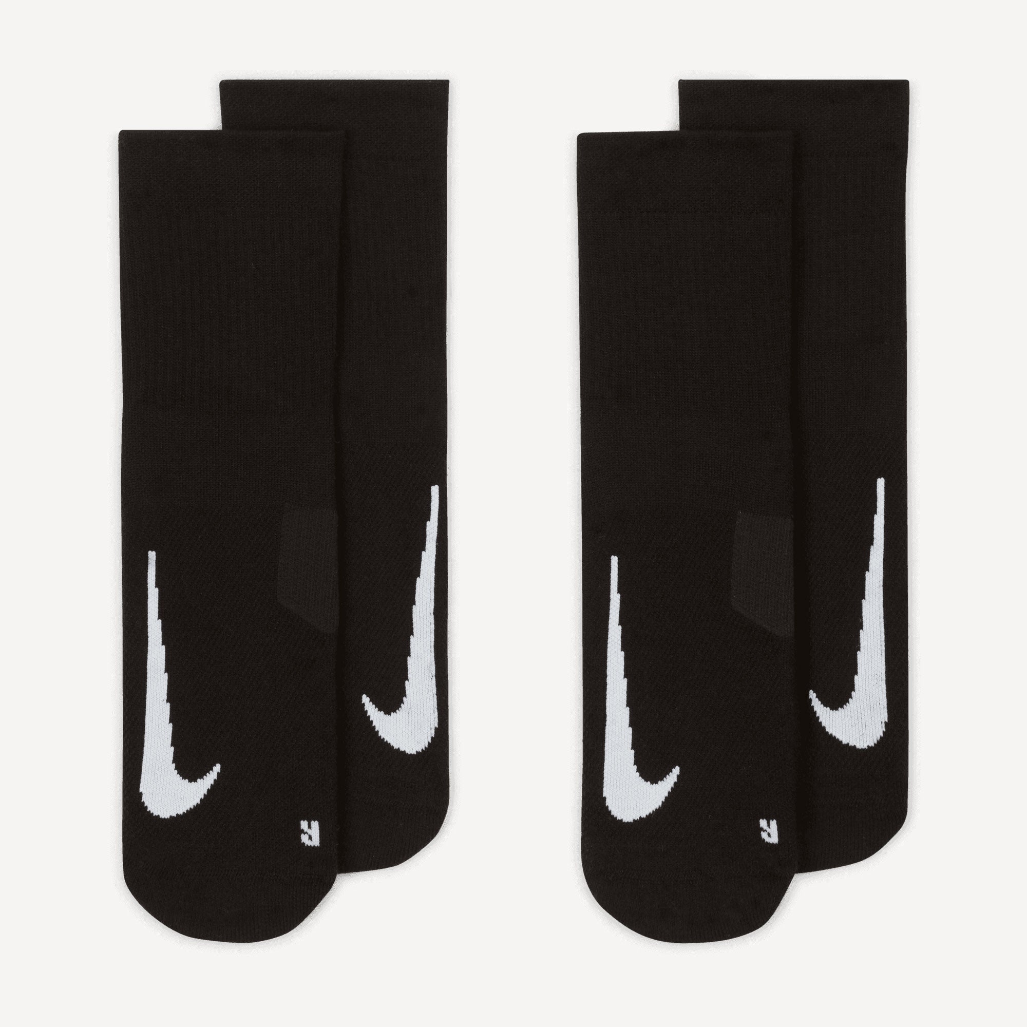 Nike Multiplier Ankle Socks (2 Pair) - Black (3)