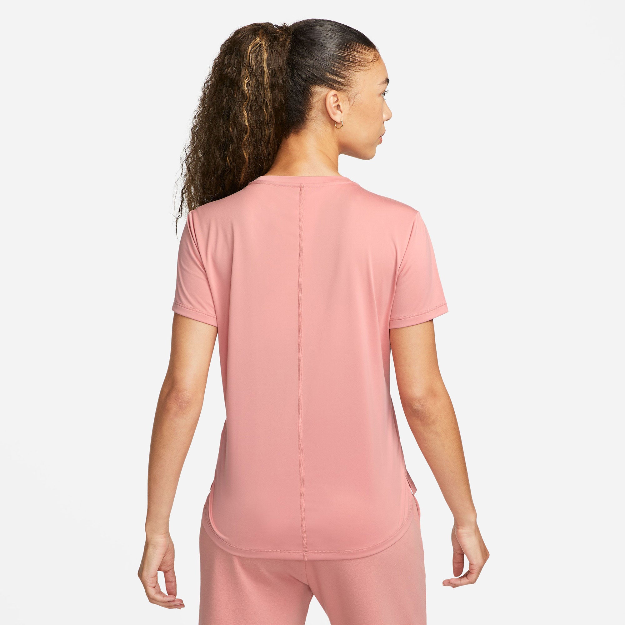 Nike One Dri-FIT Women's Standard Fit Shirt Pink (2)