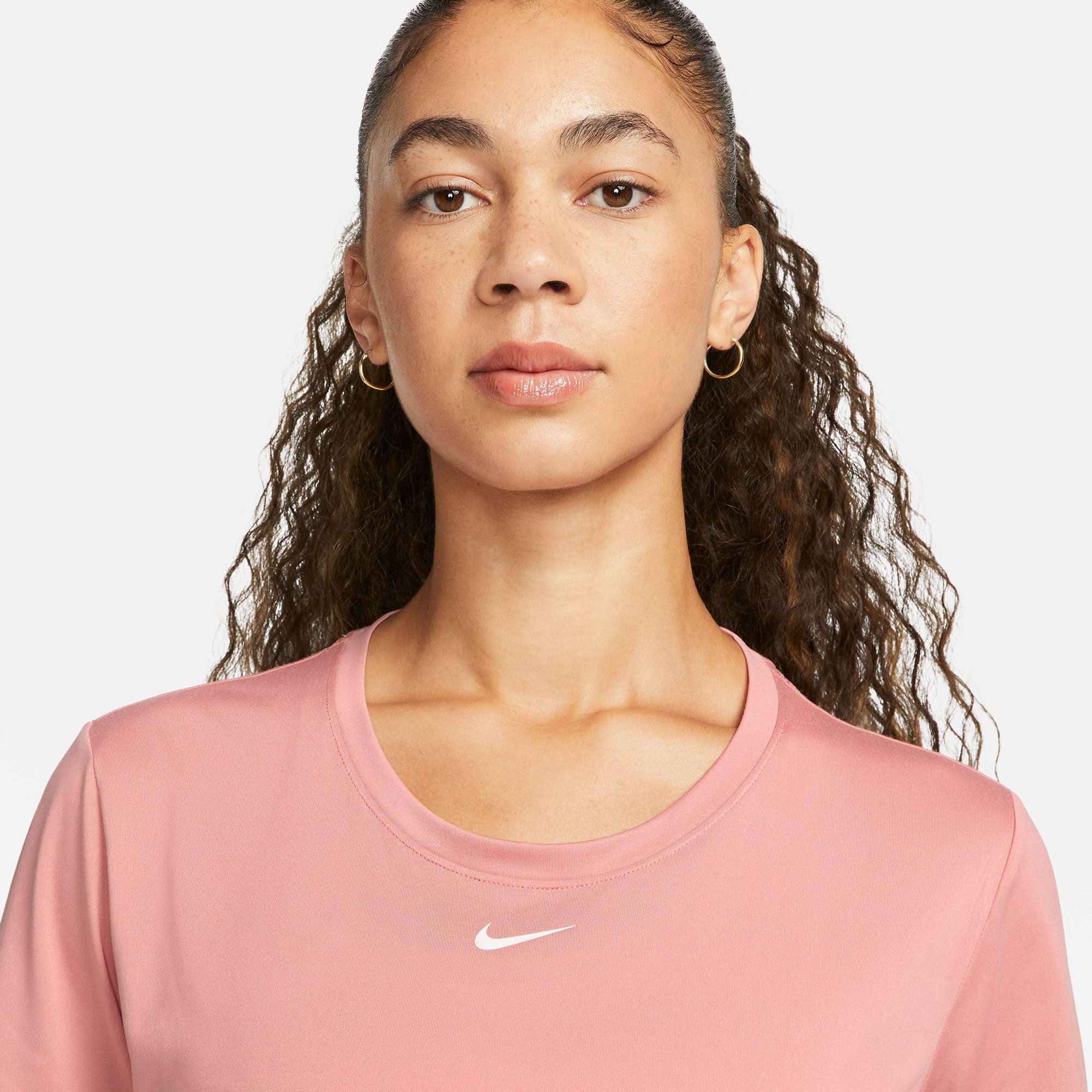 Nike One Dri-FIT Women's Standard Fit Shirt Pink (3)