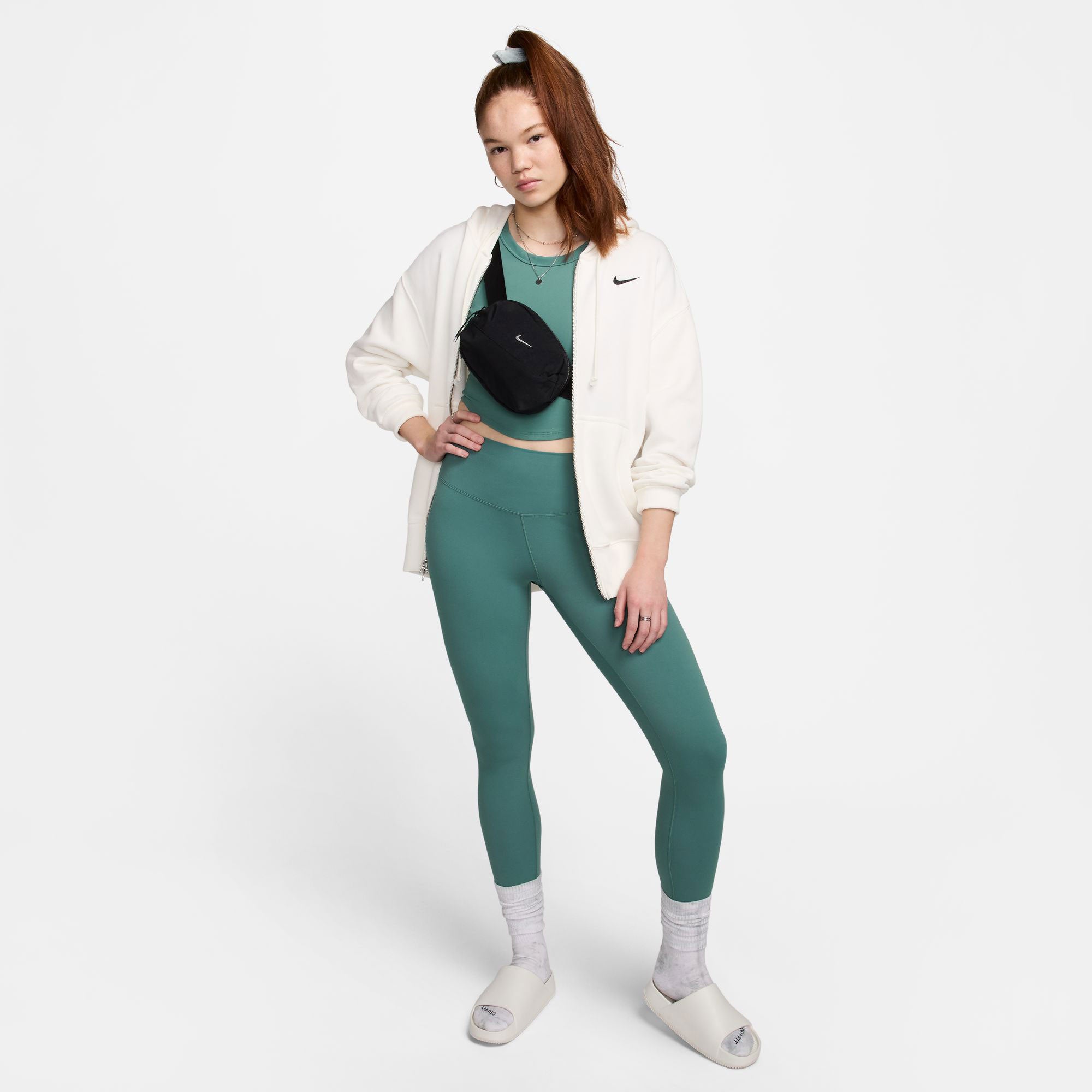 Nike One Women's Dri-FIT High-Waisted Leggings - Green (6)