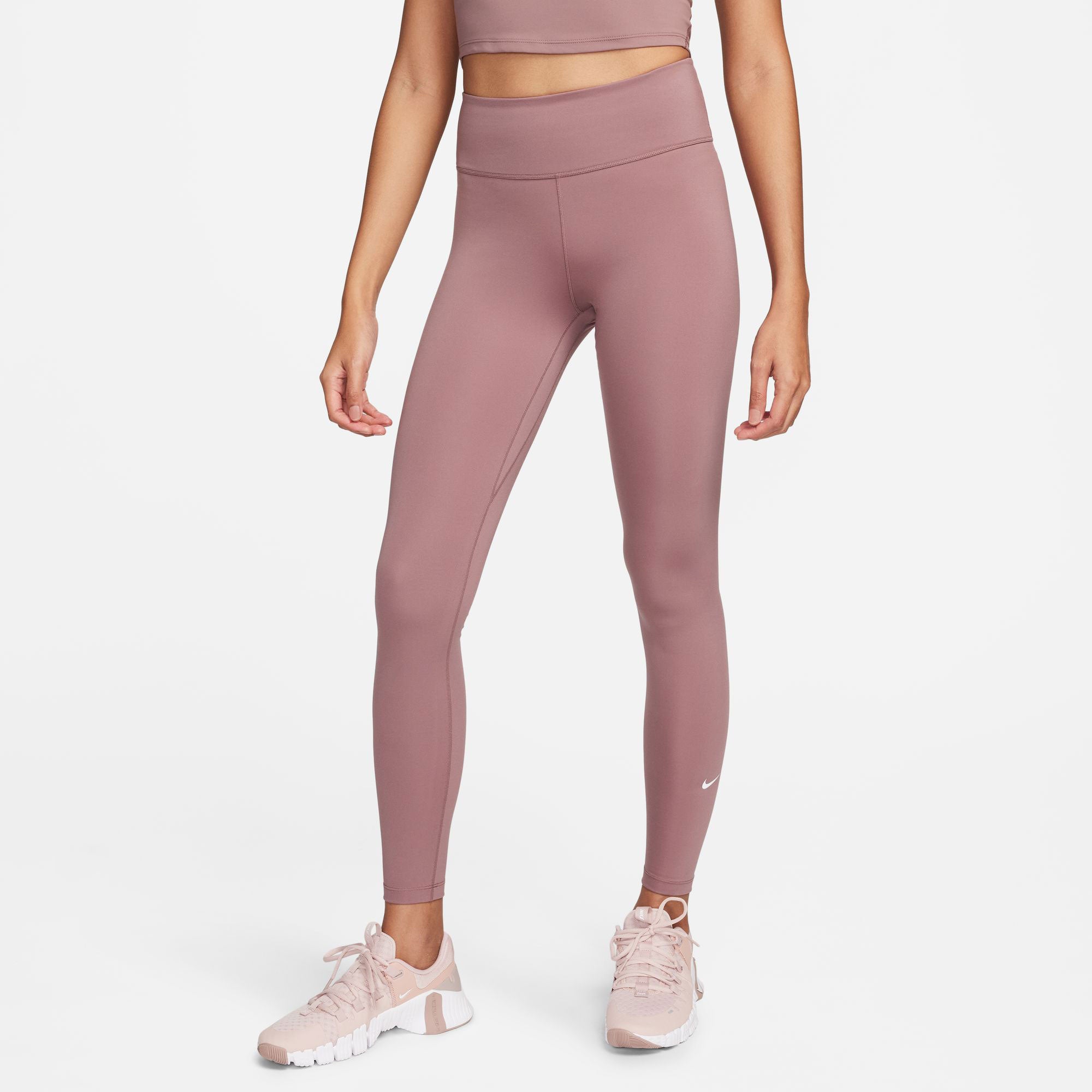 Nike One Women's Dri-FIT Mid-Rise Leggings - Brown (1)