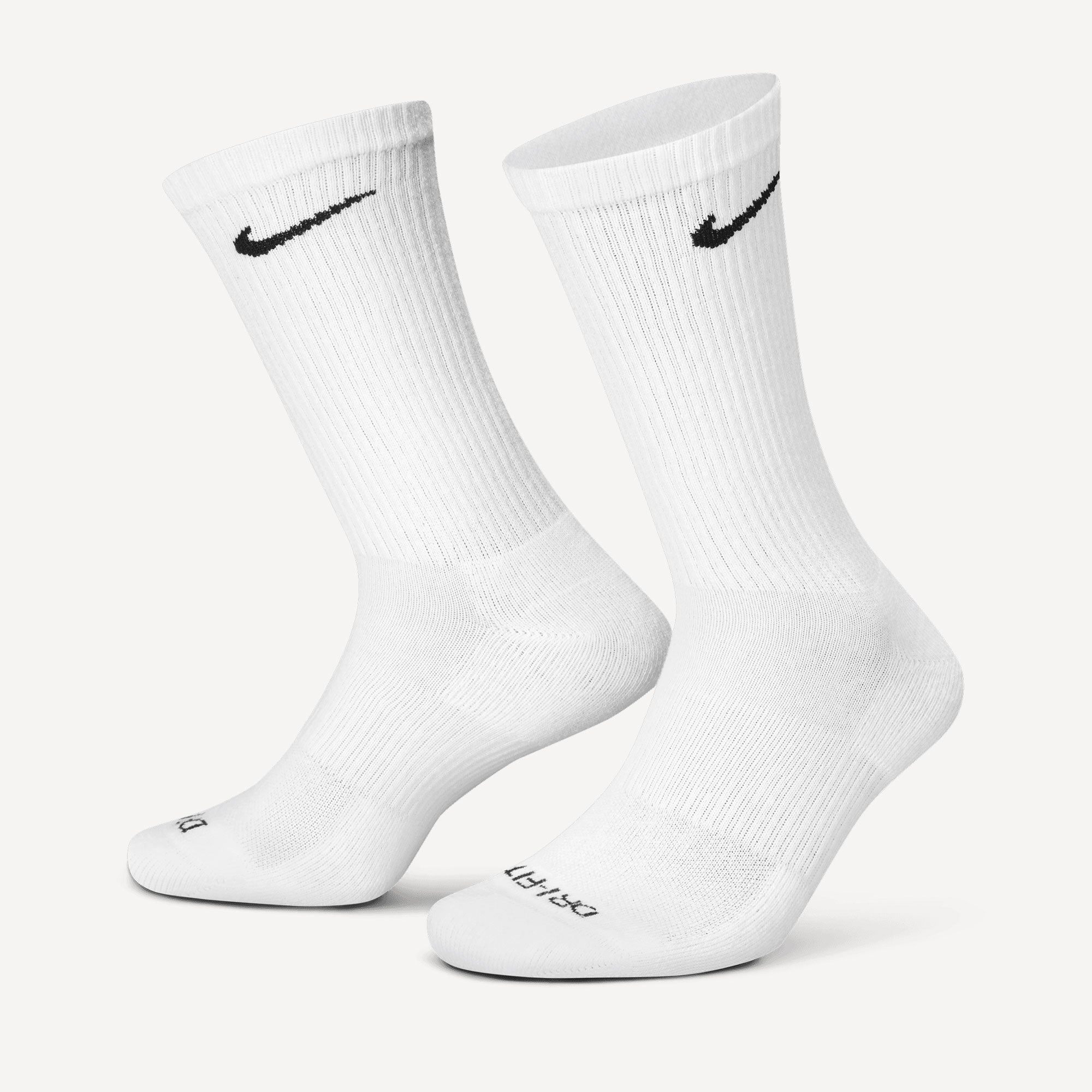 Nike Plus Cushioned Dri-FIT Training Crew Socks (6 Pair) - White (1)
