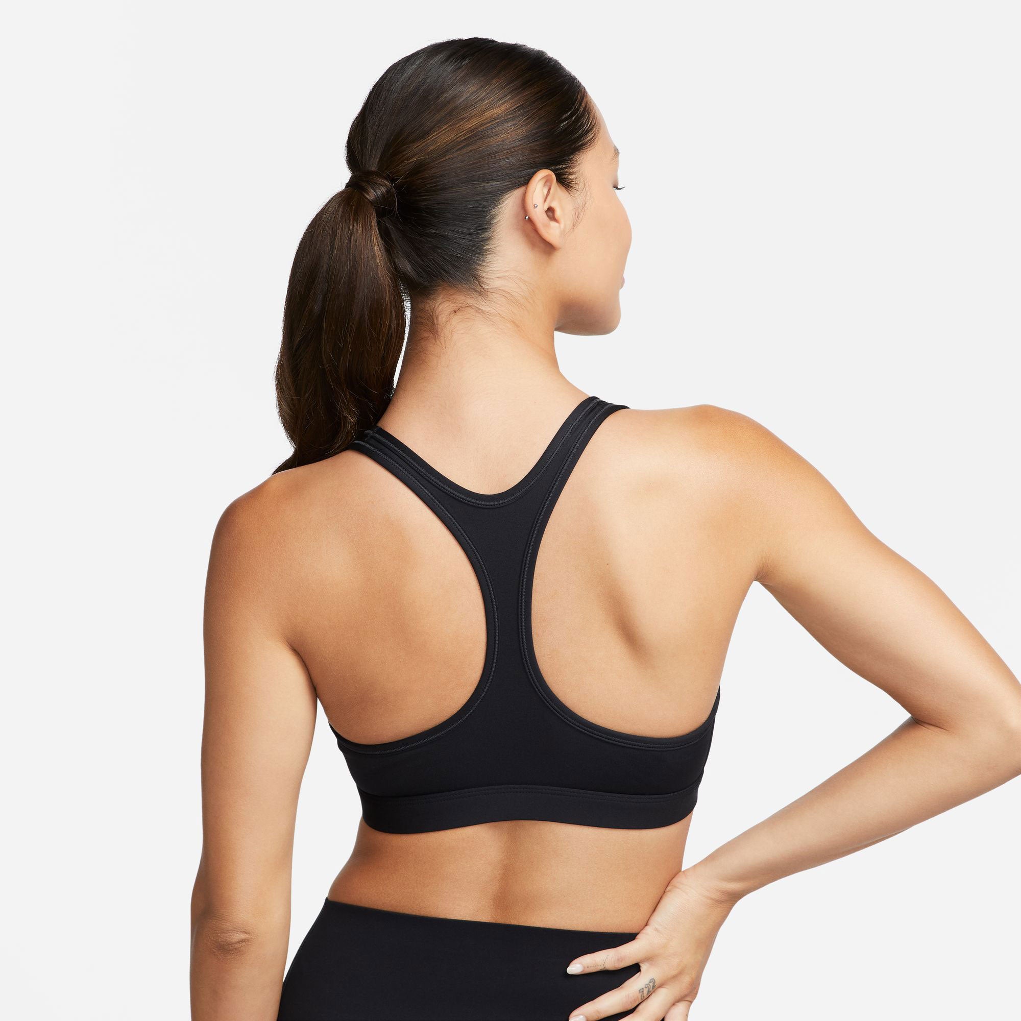 Nike Swoosh Women's Light-Support Non-Padded Sports Bra - Black (2)