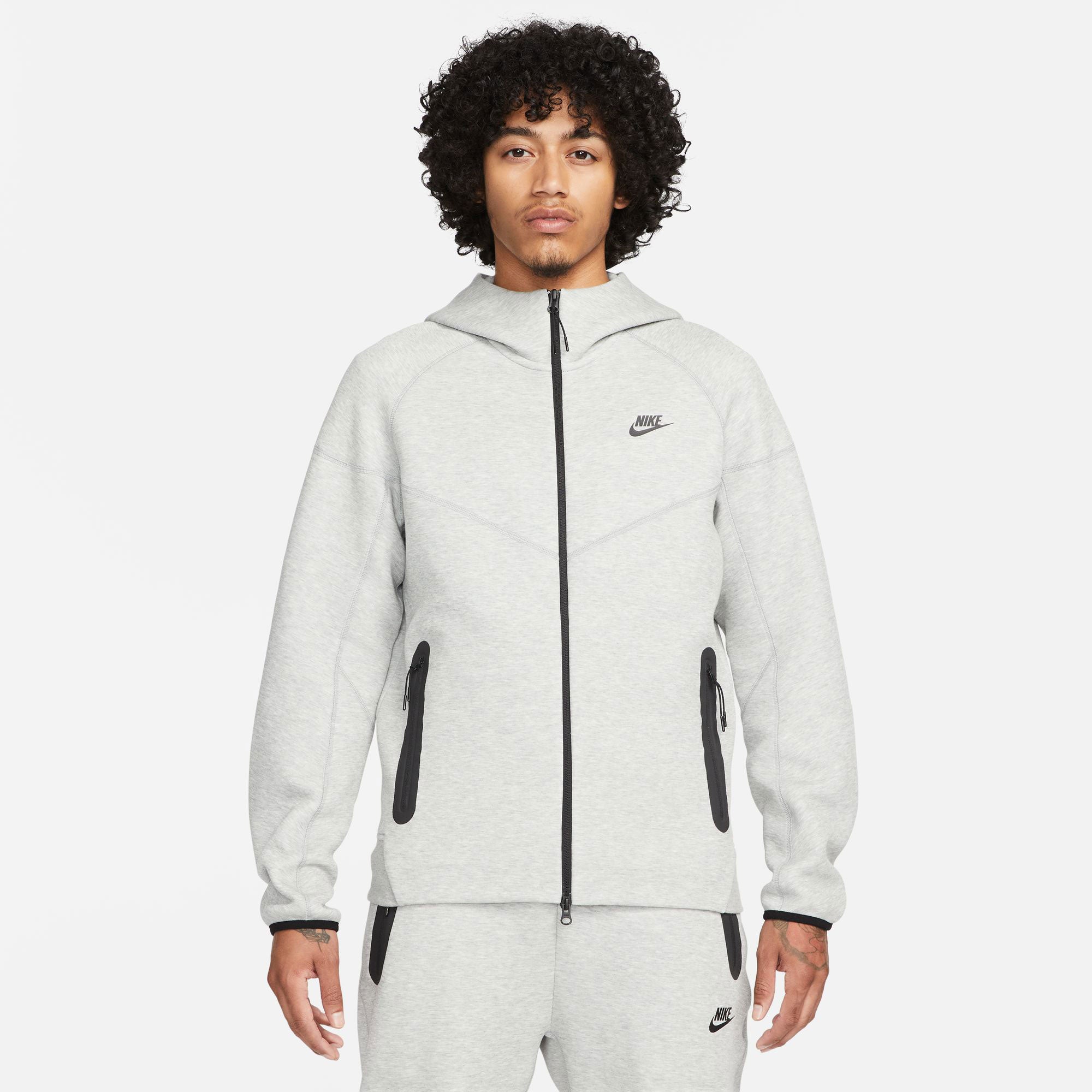 Nike Tech Fleece Men's Full-Zip Hoodie Grey Tennis Only