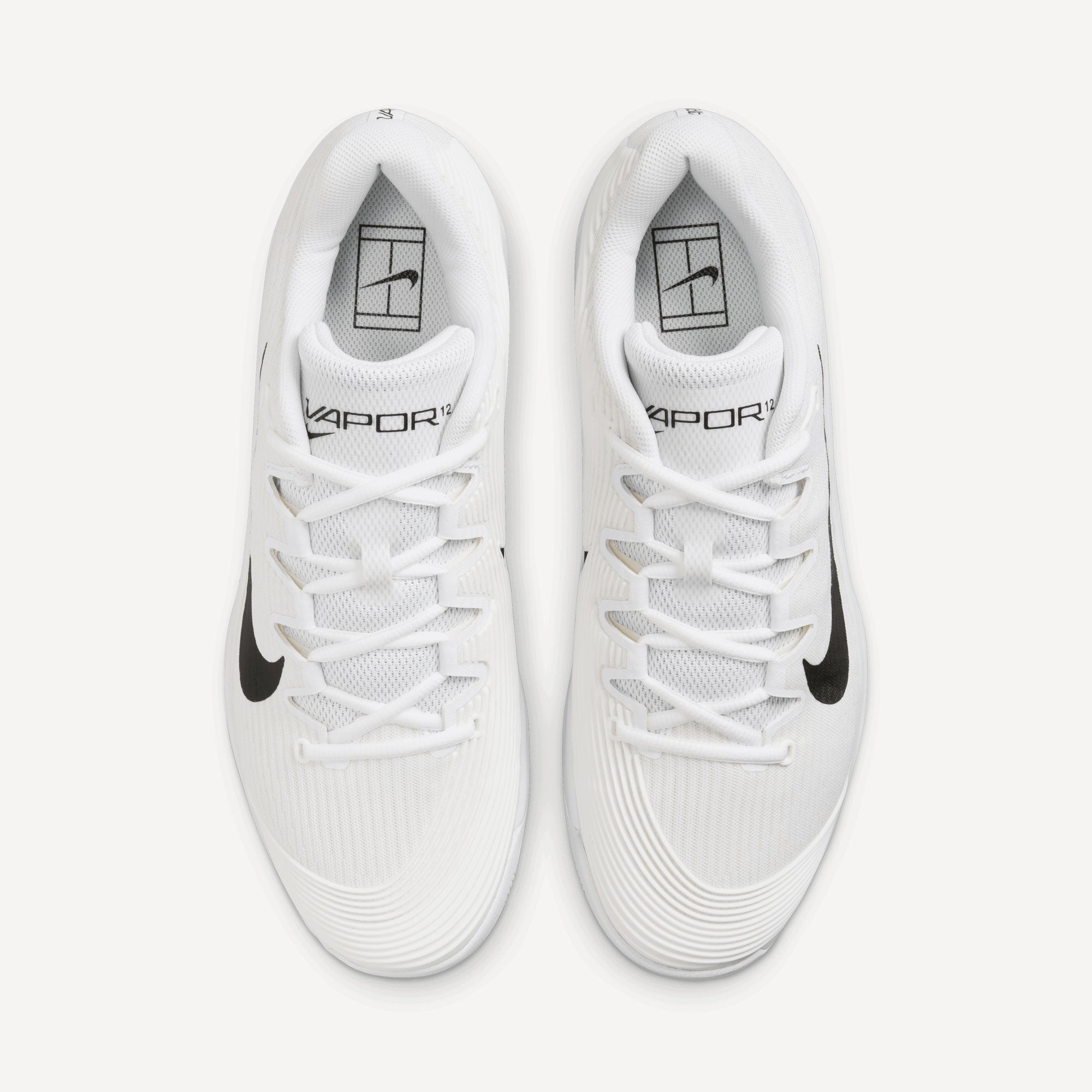 Nike Vapor 12 Men's Hard Court Tennis Shoes - White (6)