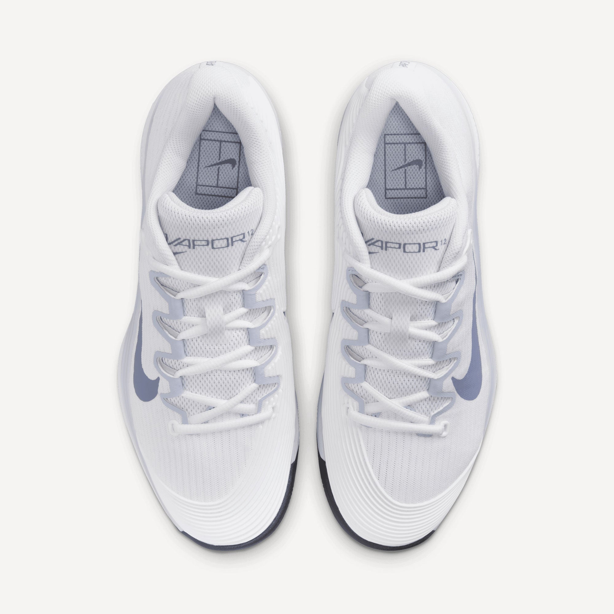 Nike Vapor 12 Women's Hard Court Tennis Shoes - White (6)