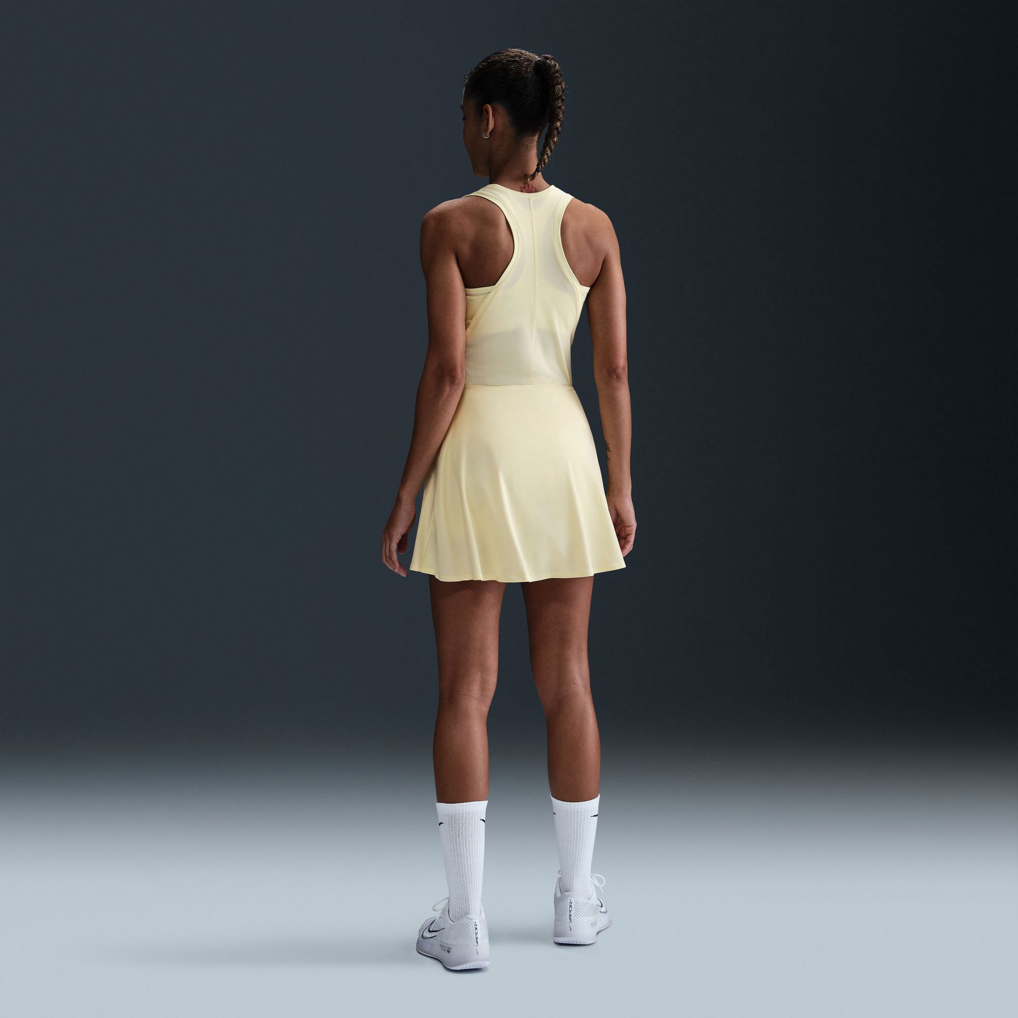 Nike Victory Women's Dri-FIT Mid-Rise Flouncy Tennis Skirt - Yellow (2)