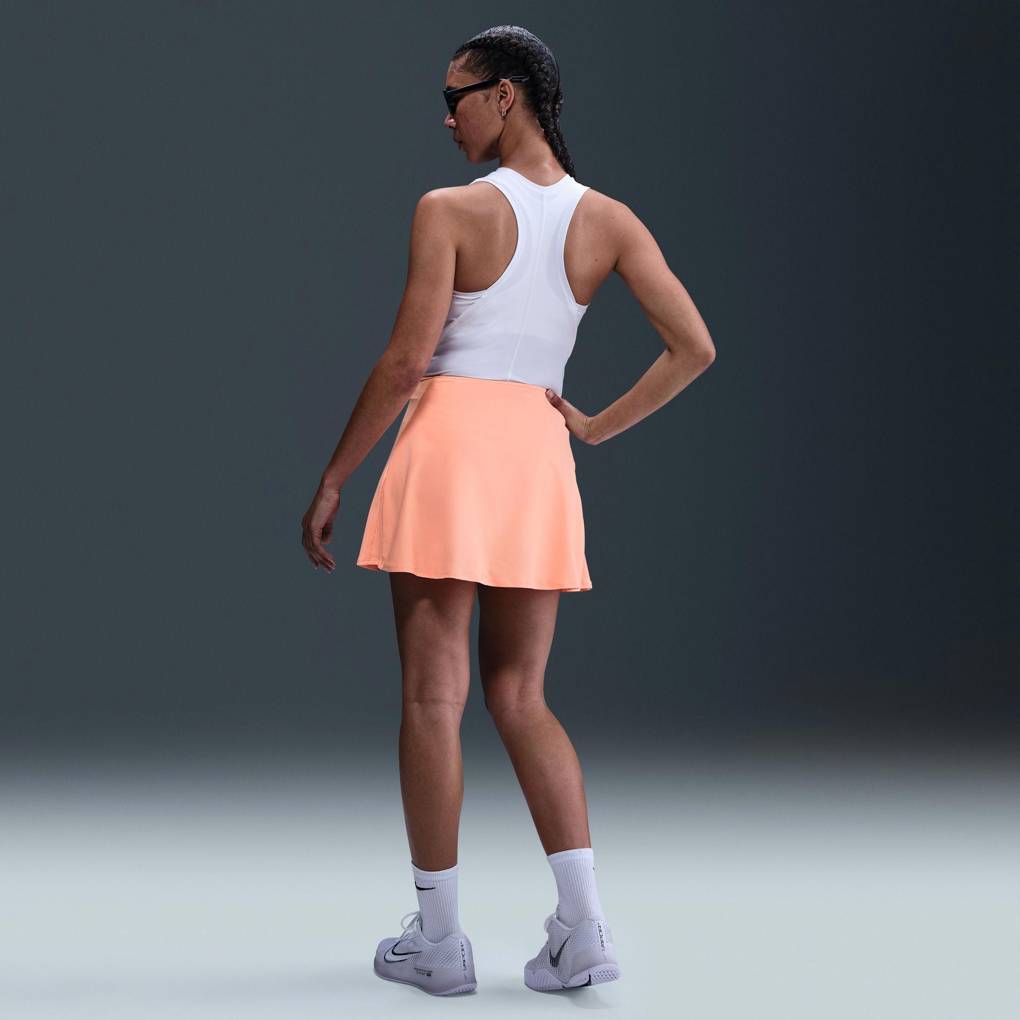 Nike Victory Women's Dri-FIT Mid-Rise Flouncy Tennis Skirt - Orange (2)