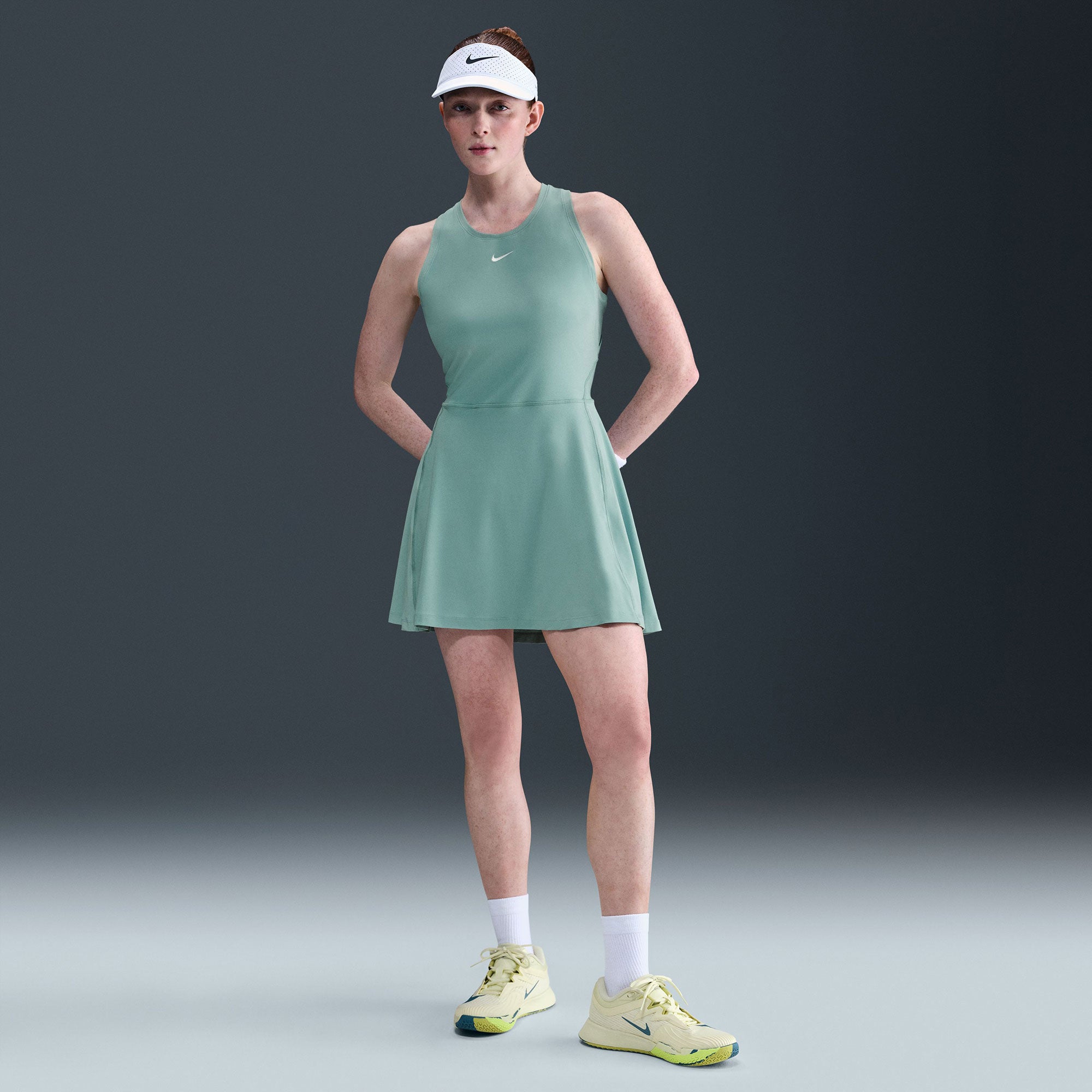 Nike Victory Women's Dri-FIT Tennis Dress - Grey (1)