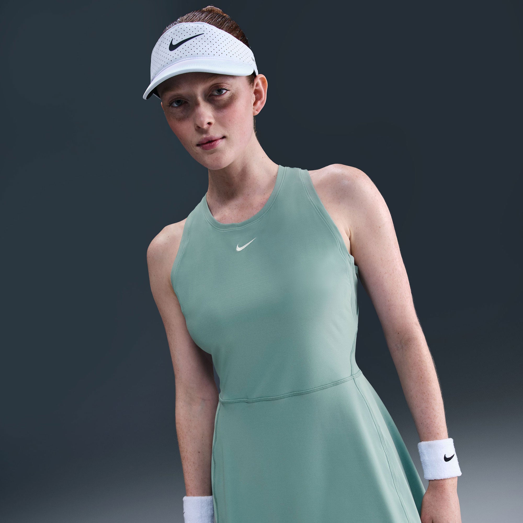 Nike Victory Women's Dri-FIT Tennis Dress - Grey (3)