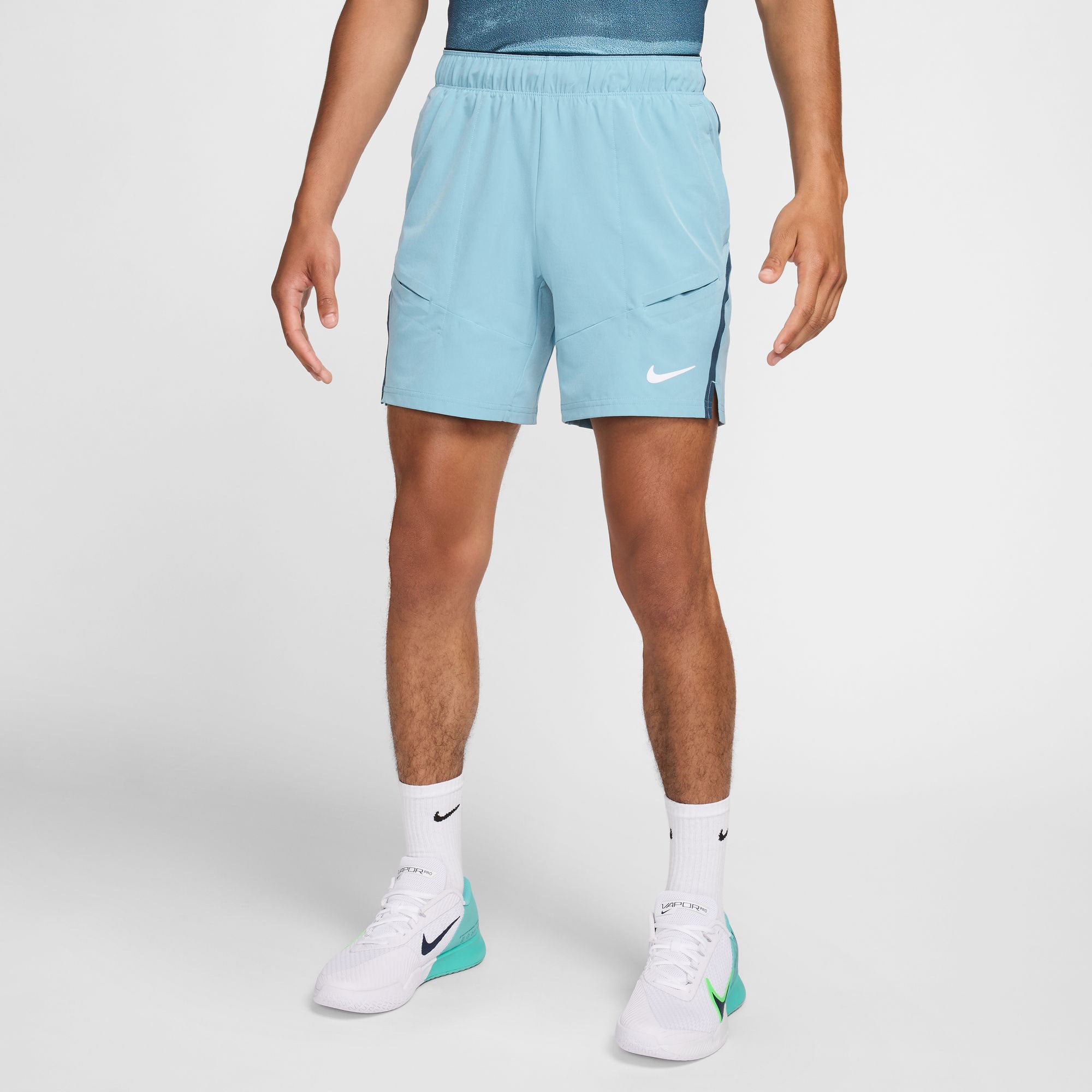 NikeCourt Advantage Men s Dri FIT 7 Inch Tennis Shorts Blue Tennis Only