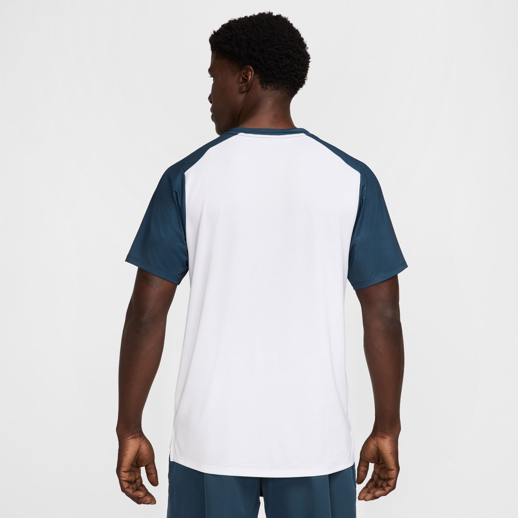 NikeCourt Advantage Men's Dri-FIT Printed Tennis Shirt - Dark Blue (2)