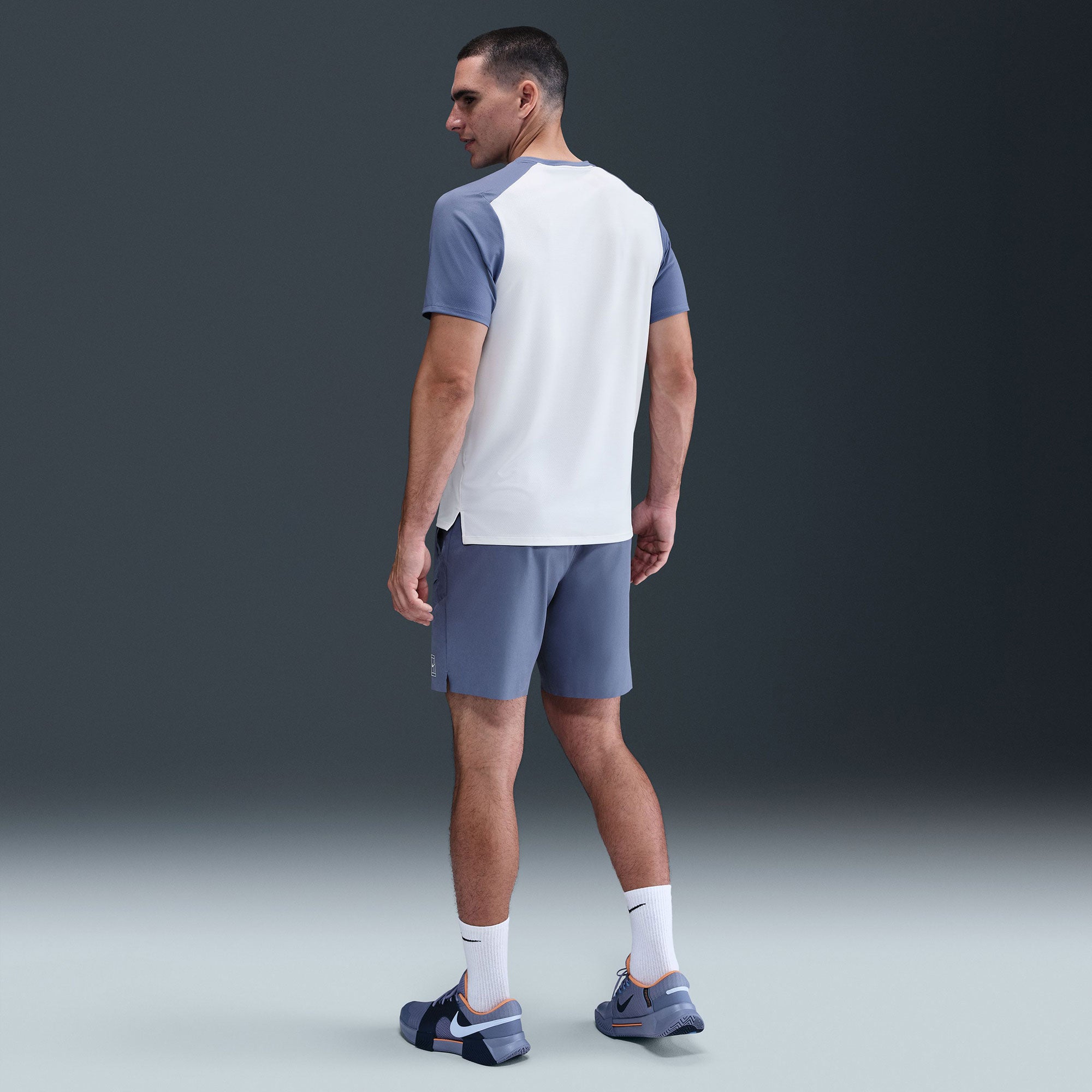 NikeCourt Advantage Men's Dri-FIT Printed Tennis Shirt - Blue (5)