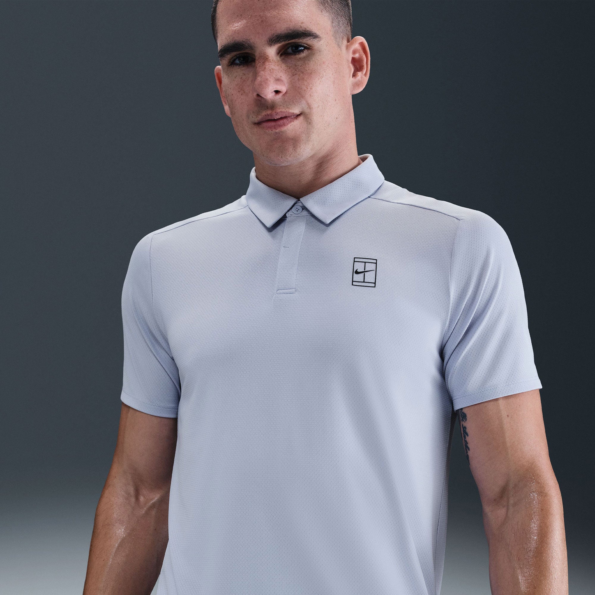 NikeCourt Advantage Men's Dri-FIT Tennis Polo - Grey (1)