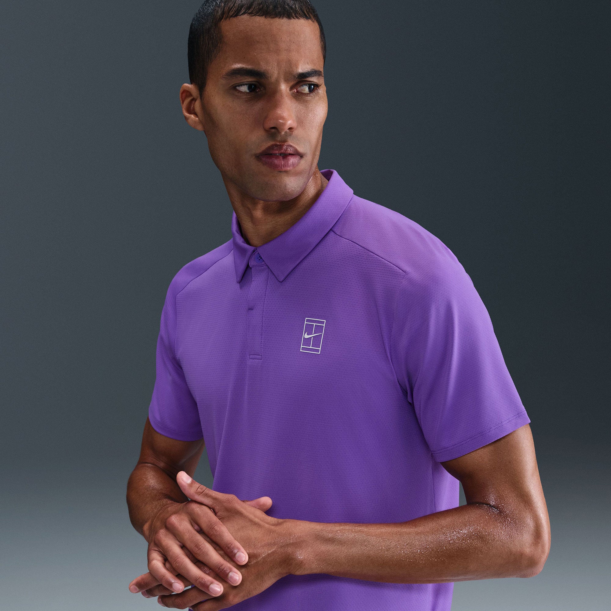 purple dri fit polo shirts