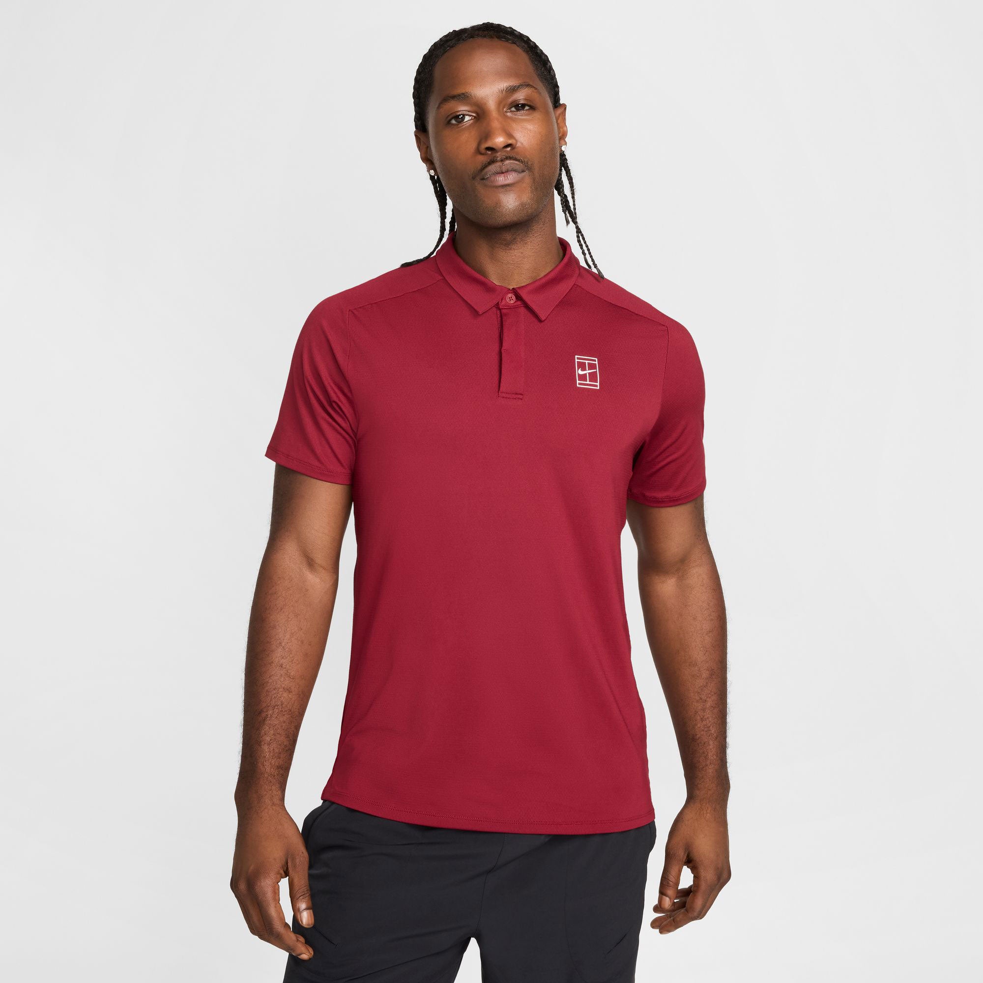 NikeCourt Advantage Men's Dri-FIT Tennis Polo - Red (1)