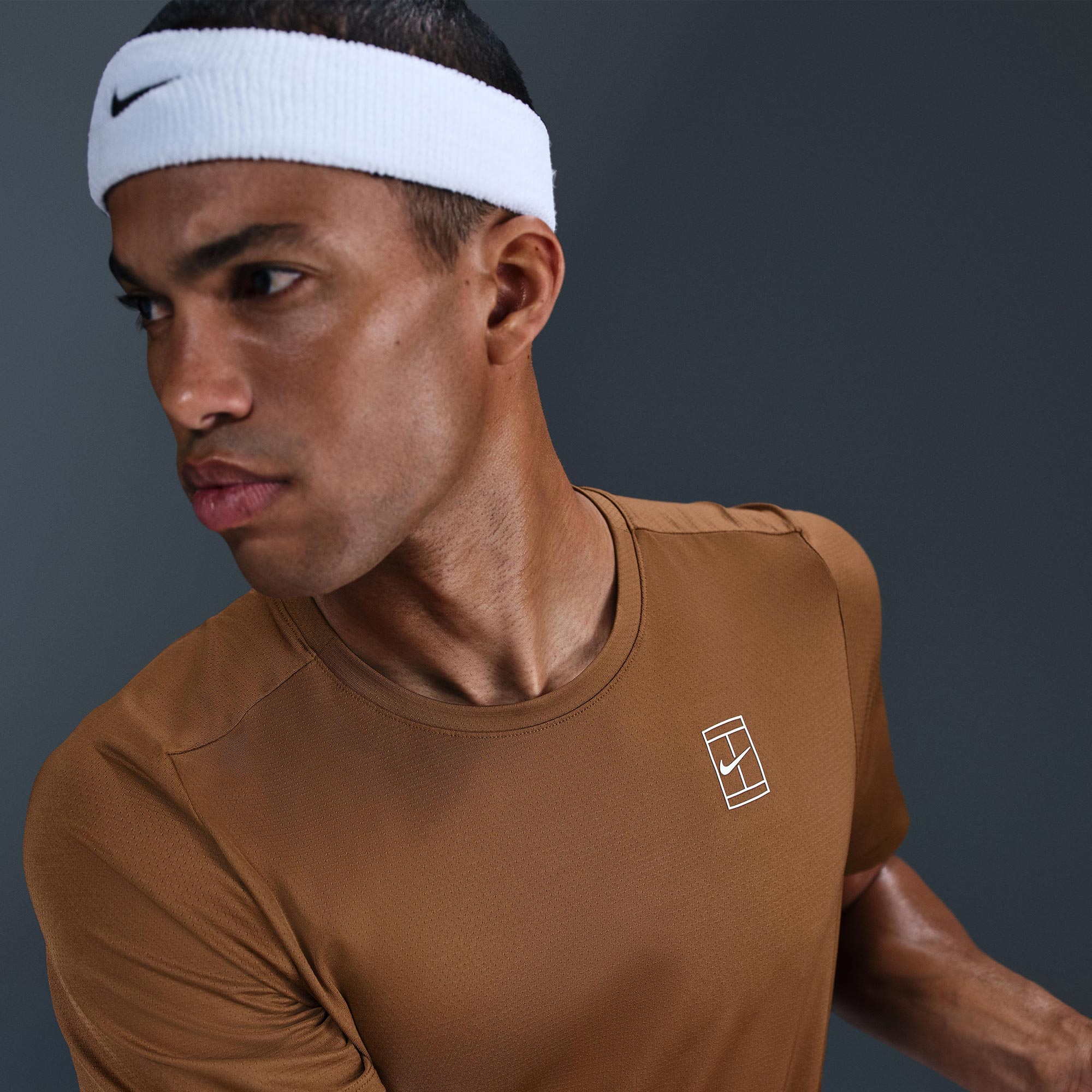 NikeCourt Advantage Men's Dri-FIT Tennis Shirt - Brown (3)