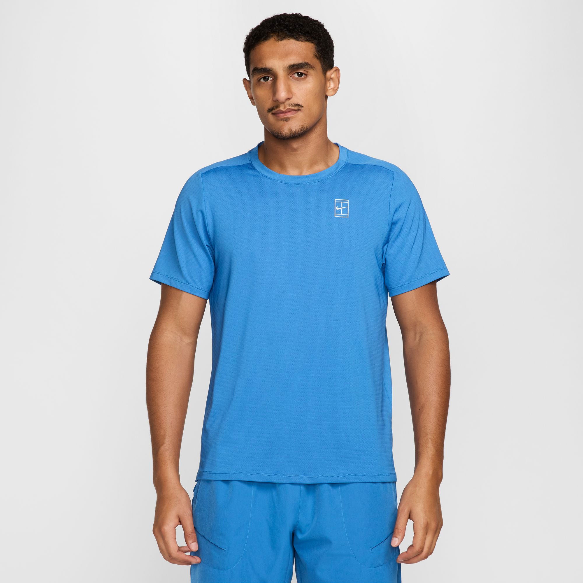 NikeCourt Advantage Men's Dri-FIT Tennis Shirt - Blue (1)