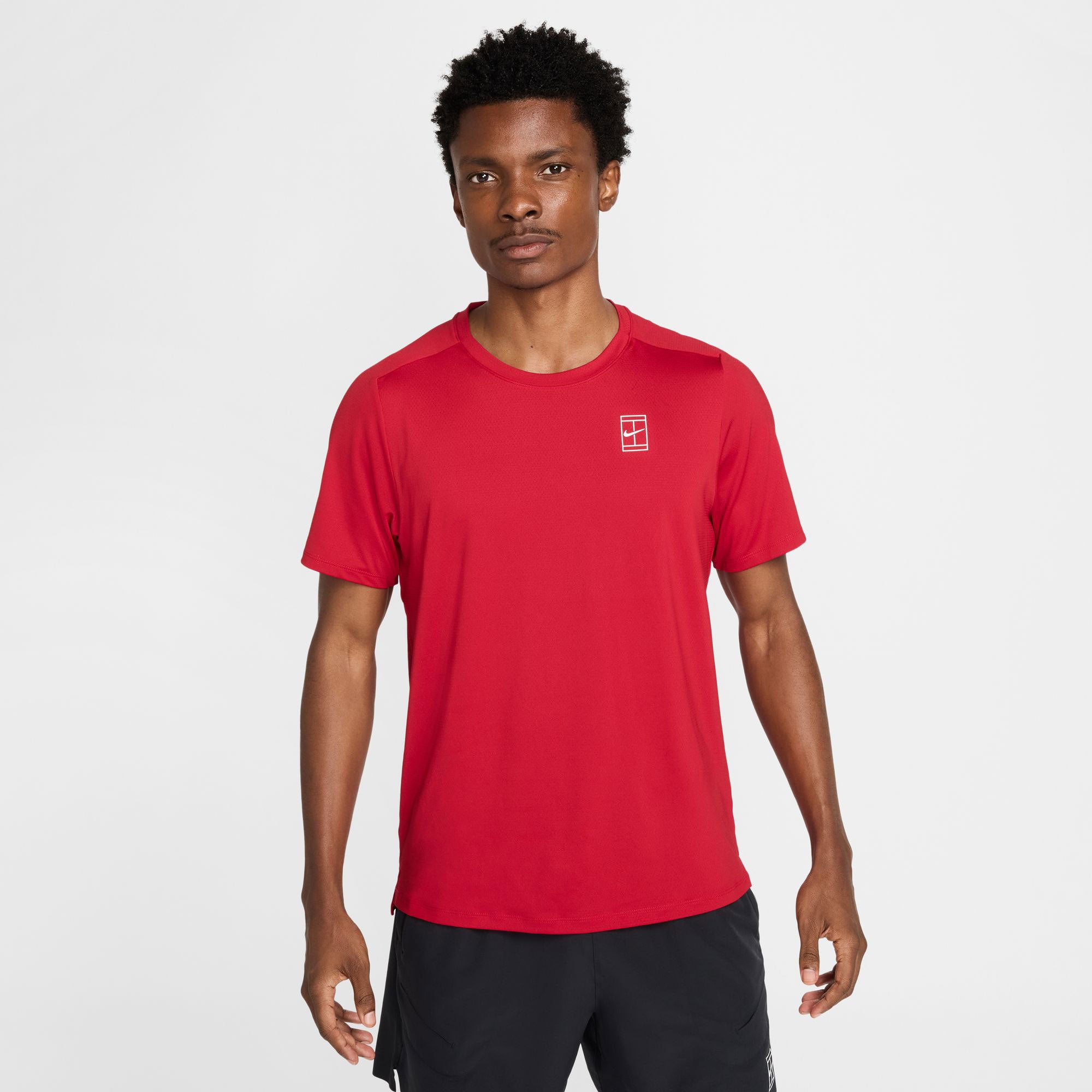 NikeCourt Advantage Men's Dri-FIT Tennis Shirt - Red (1)