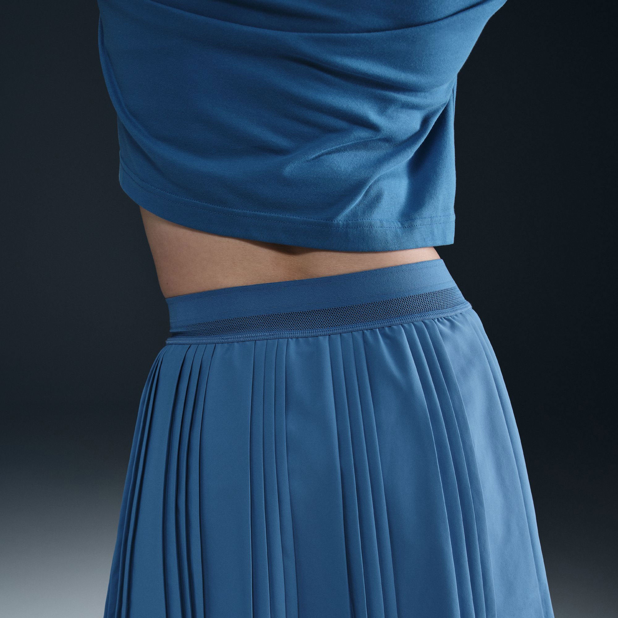 NikeCourt Advantage Women's Dri-FIT High-Waisted Pleated Tennis Skirt - Blue (4)