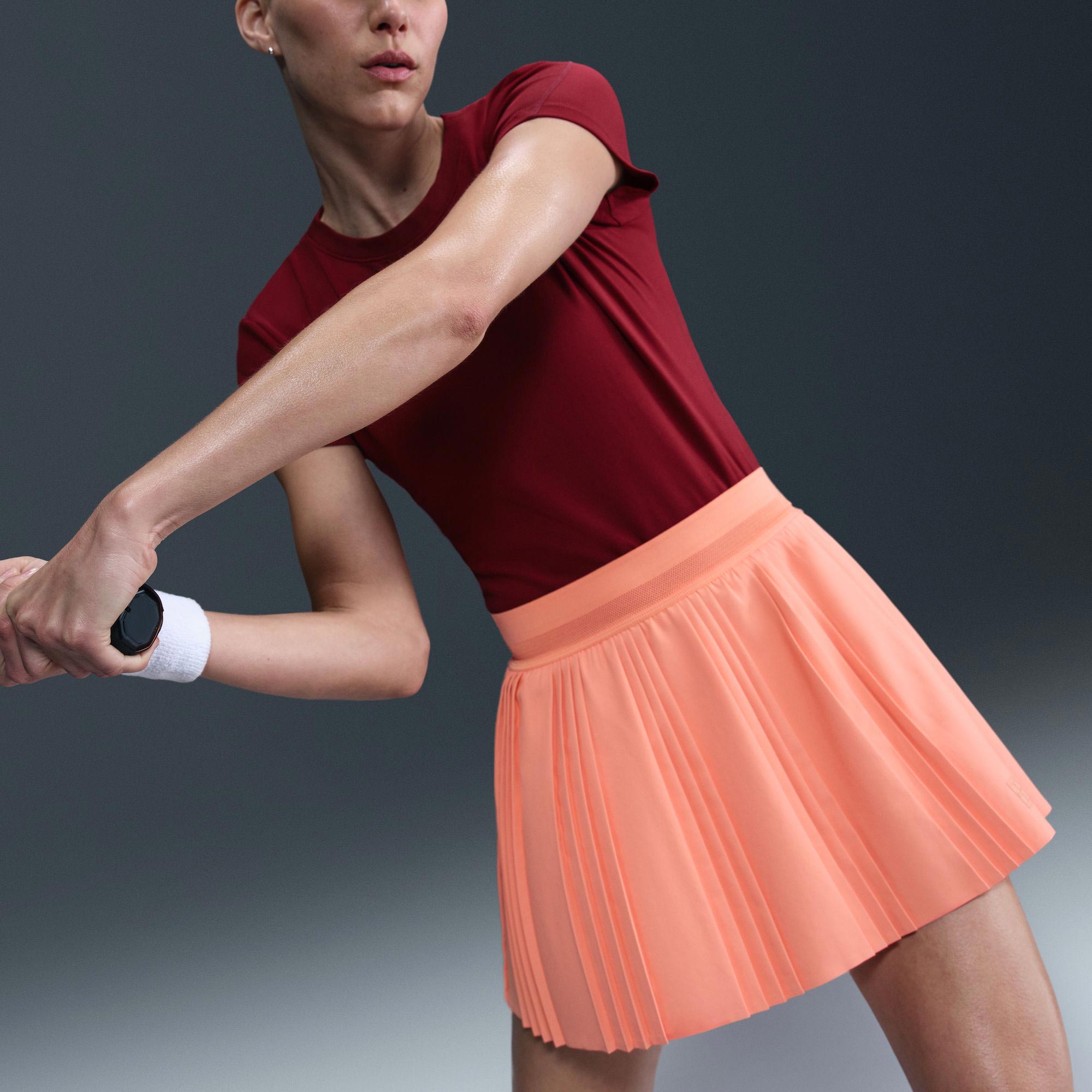 NikeCourt Advantage Women's Dri-FIT High-Waisted Pleated Tennis Skirt - Oranje (5)