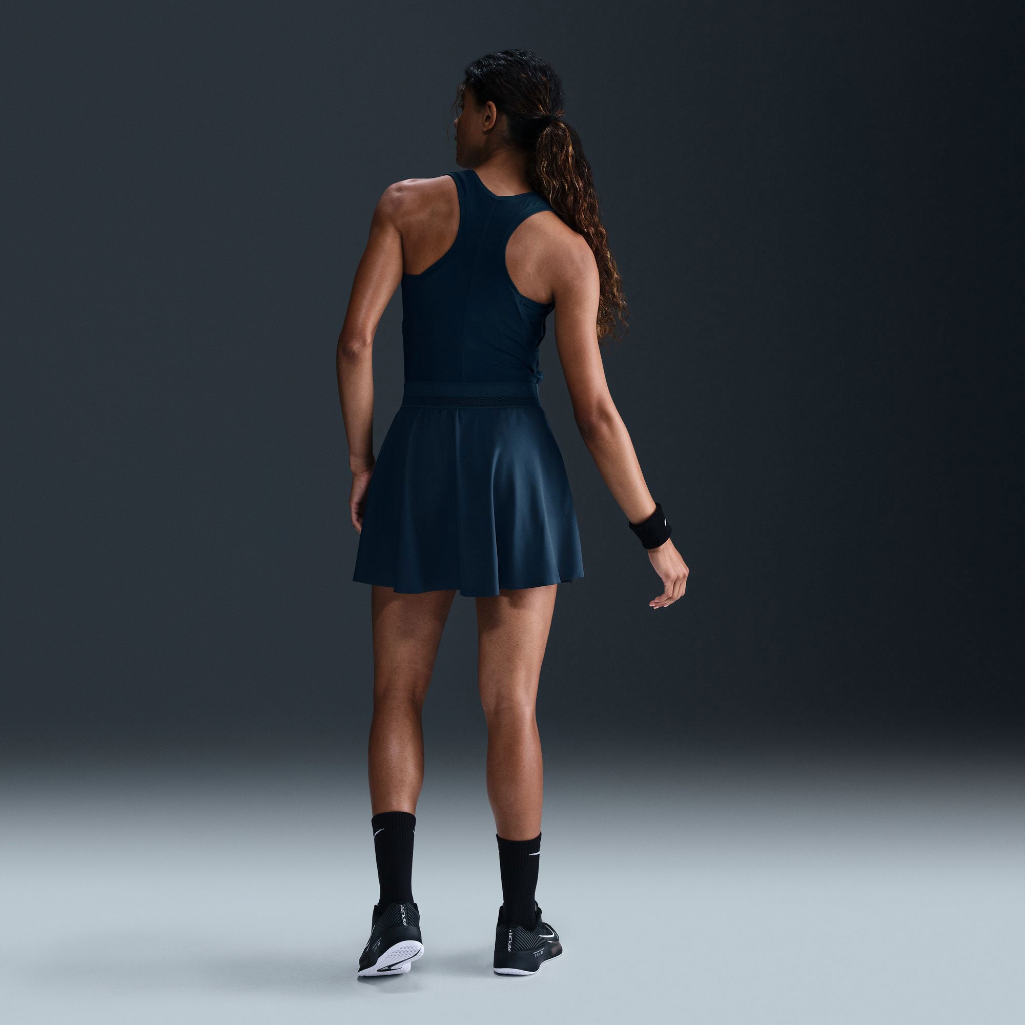 NikeCourt Advantage Women's Dri-FIT High-Waisted Regular Tennis Skirt - Dark Blue (2)