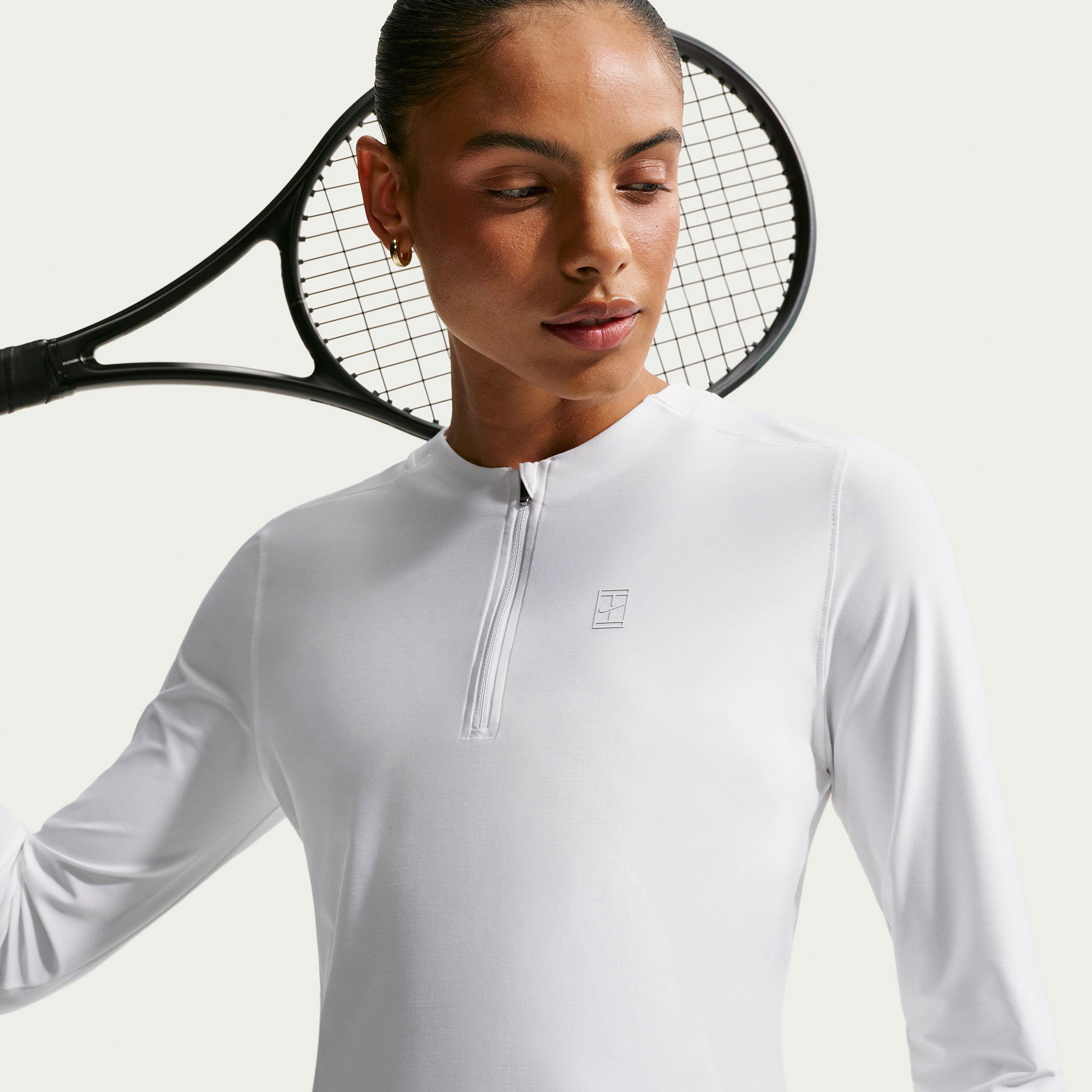 NikeCourt Advantage Women's Dri-FIT Tennis Mid Layer - White (1)