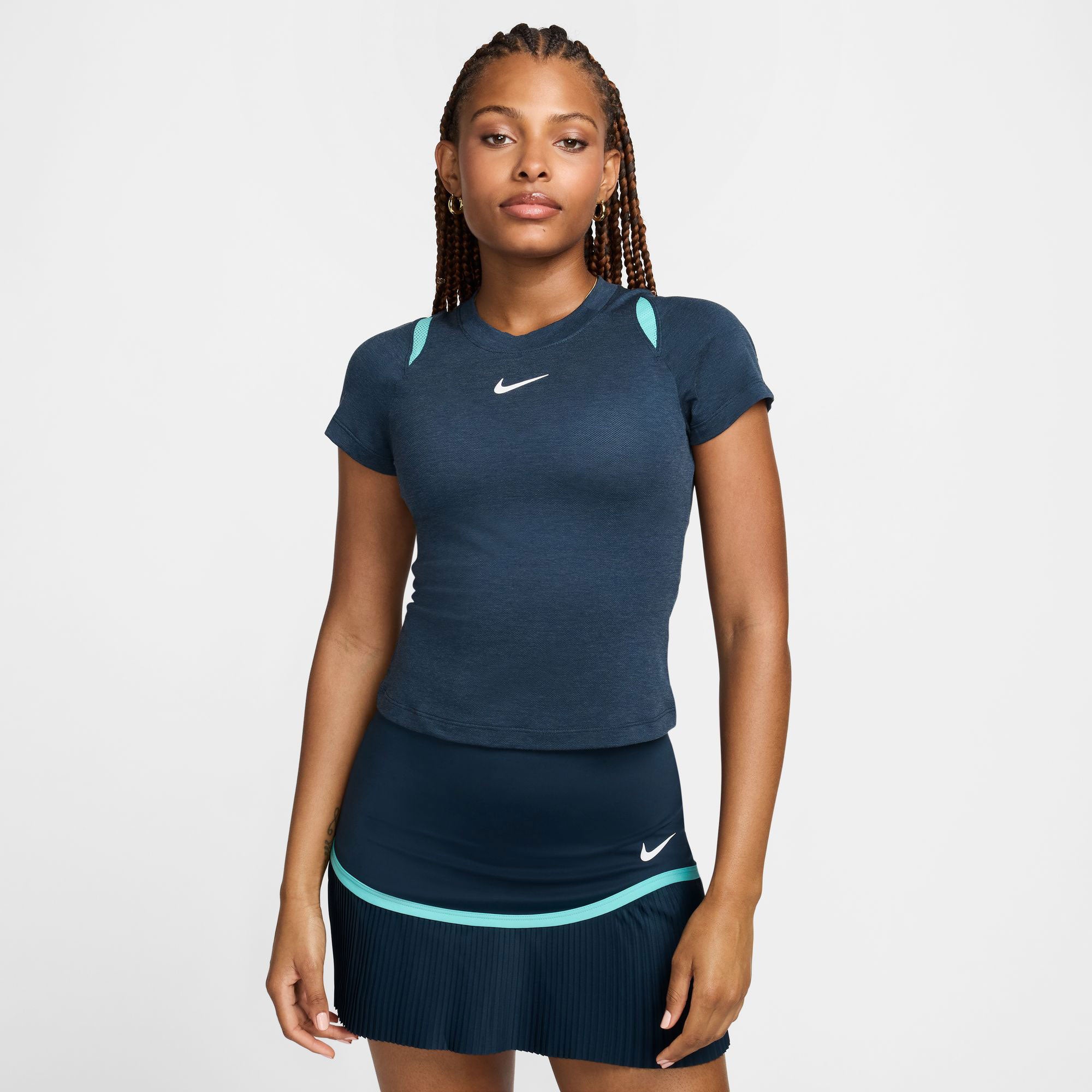 NikeCourt Advantage Women's Dri-FIT Tennis Shirt - Blue (1)