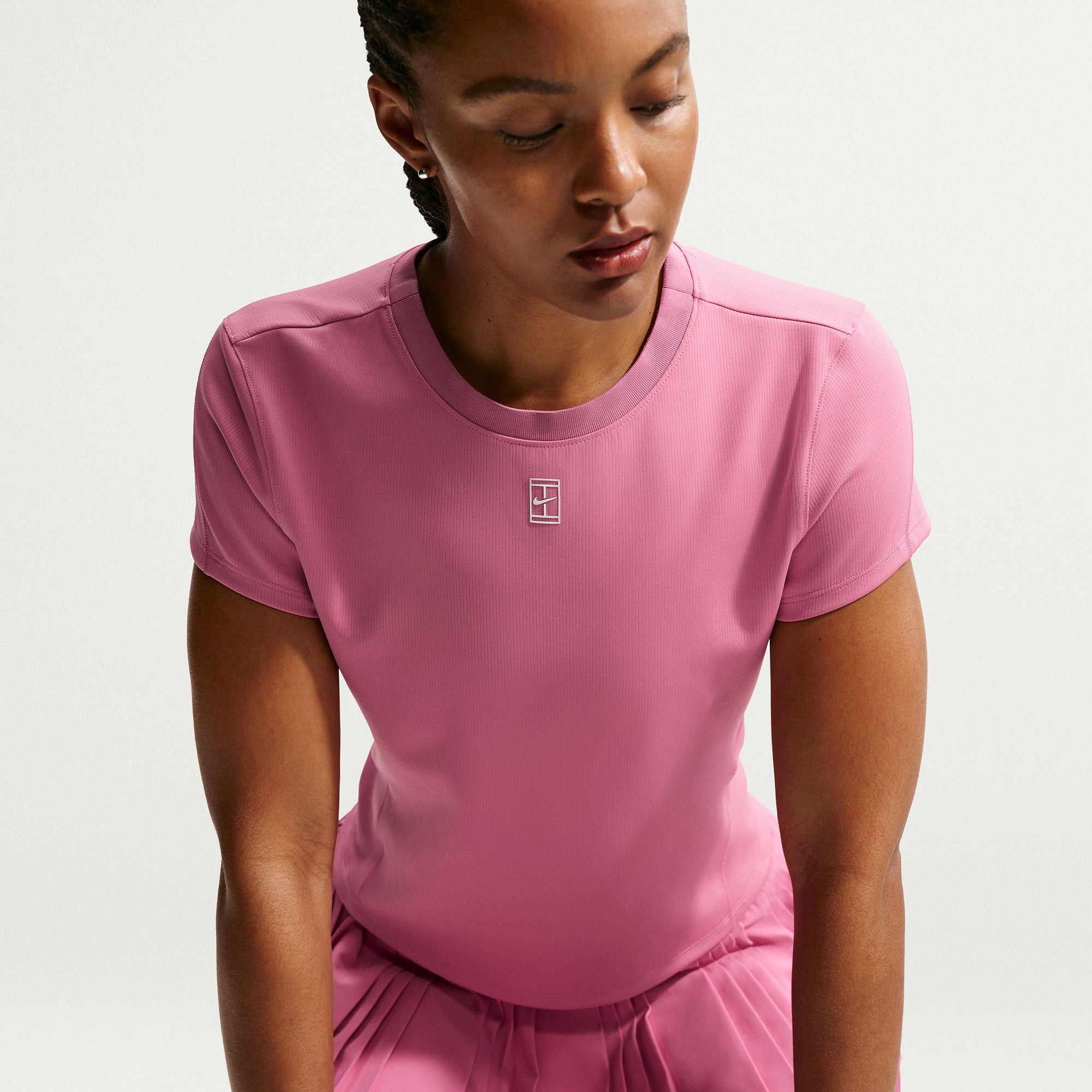 NikeCourt Advantage Women's Dri-FIT Tennis Shirt - Pink (3)