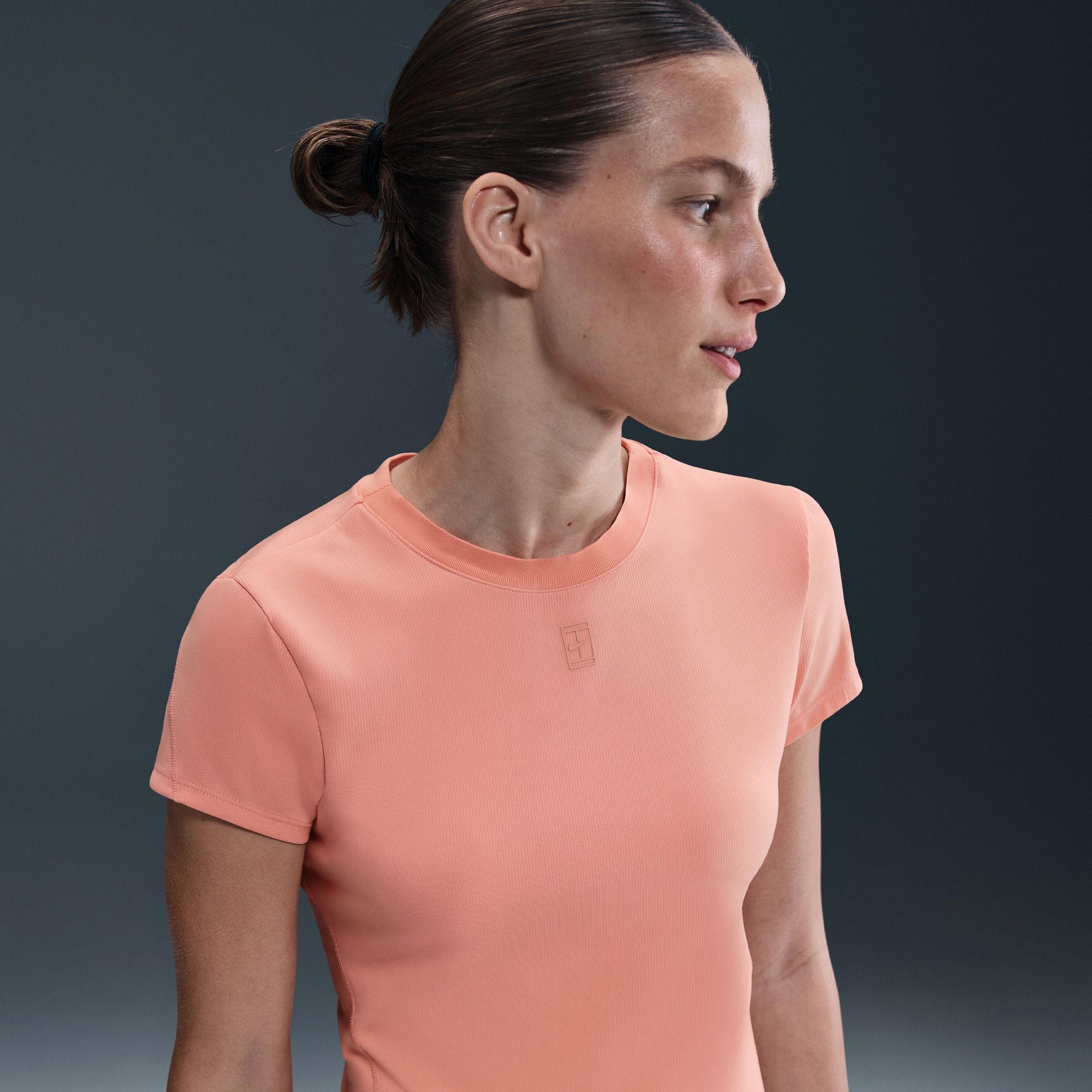 NikeCourt Advantage Women's Dri-FIT Tennis Shirt - Orange (1)