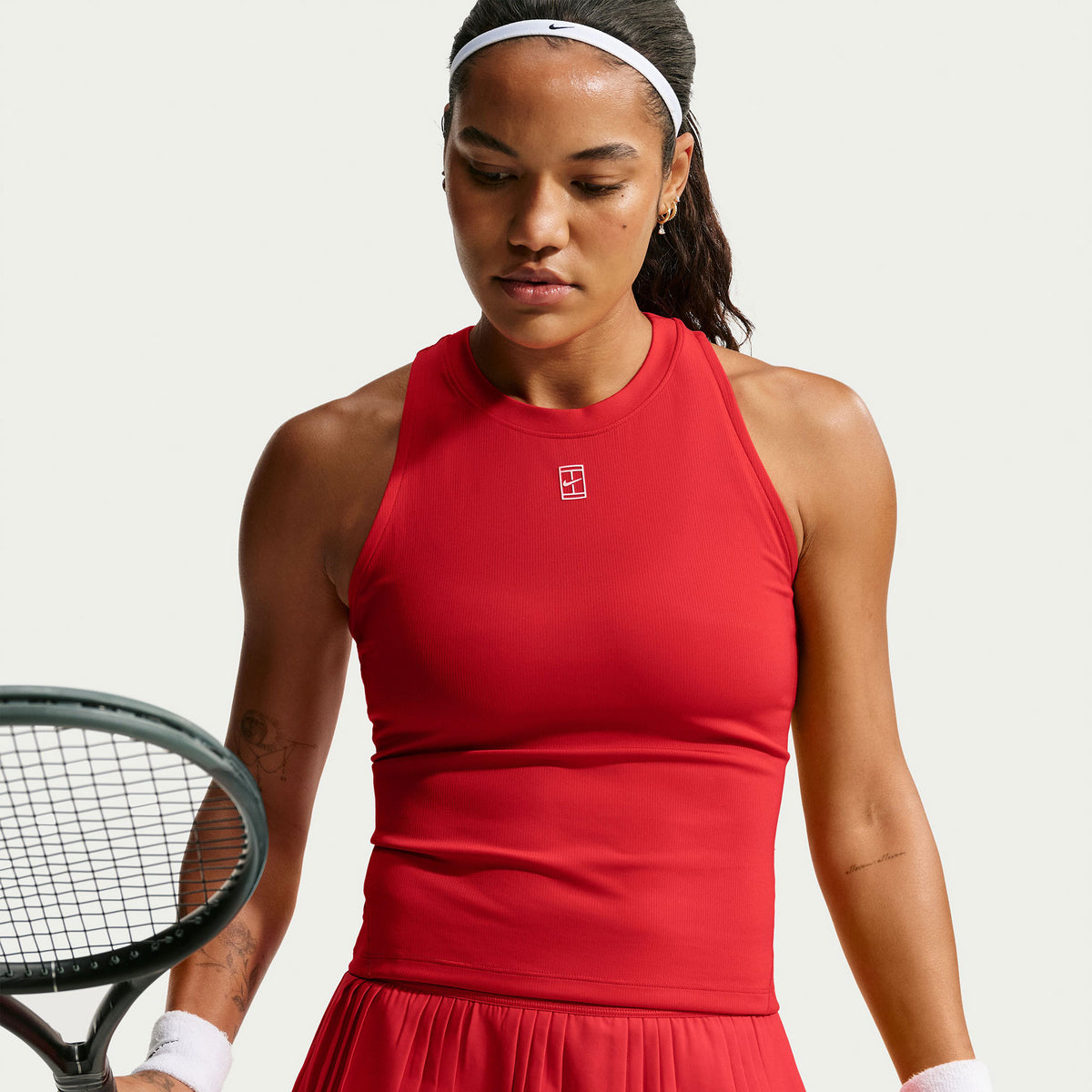 NikeCourt Advantage Women's Dri-FIT Tennis Tank - Red (1)