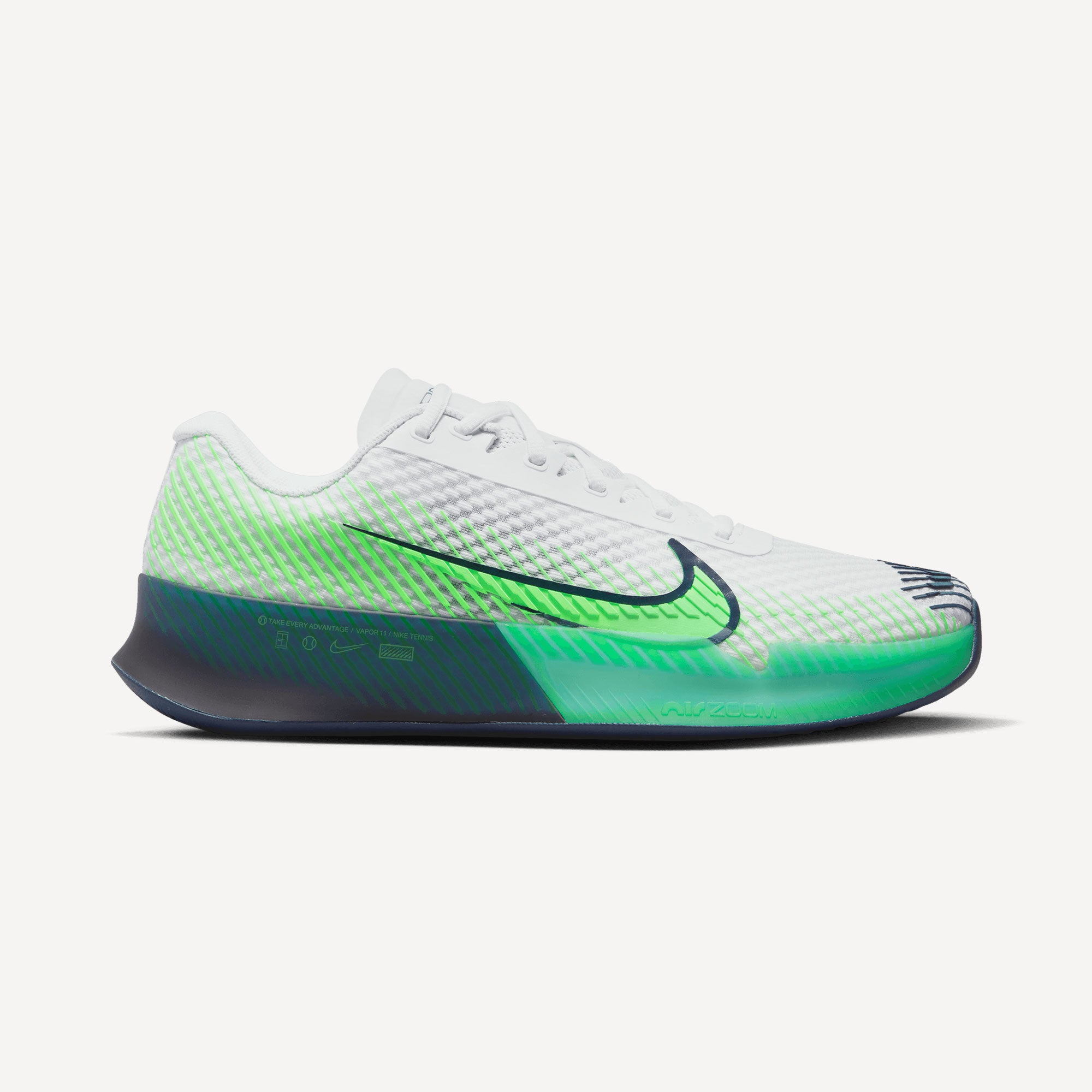 NikeCourt Air Zoom Vapor 11 Men's Clay Court Tennis Shoes White (1)