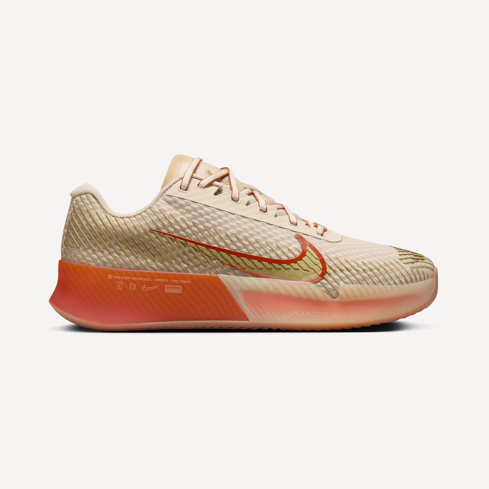 NikeCourt Air Zoom Vapor 11 Premium Women's Clay Court Tennis Shoes - Sand (1)