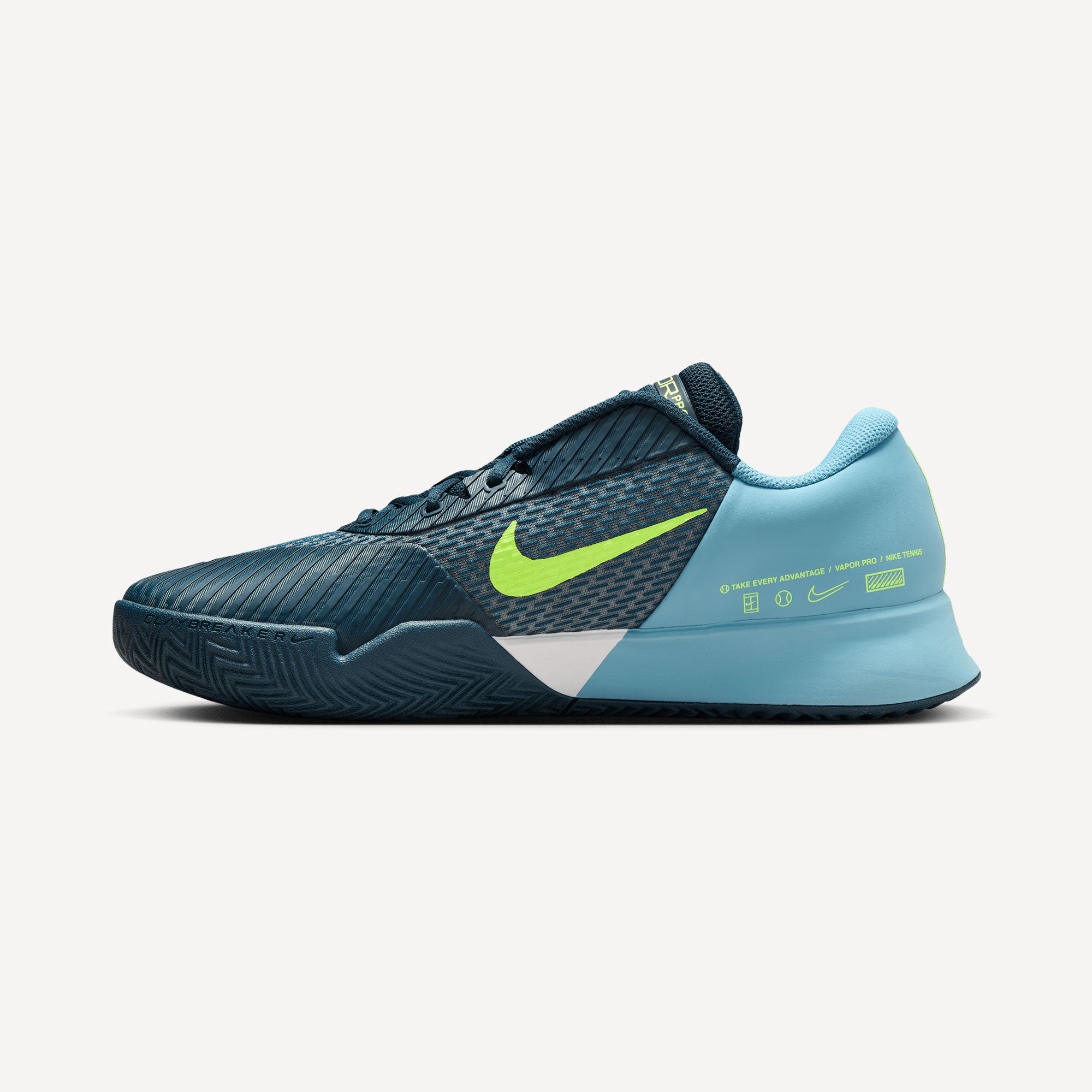 NikeCourt Air Zoom Vapor Pro 2 Men's Clay Court Tennis Shoes - Blue (3)