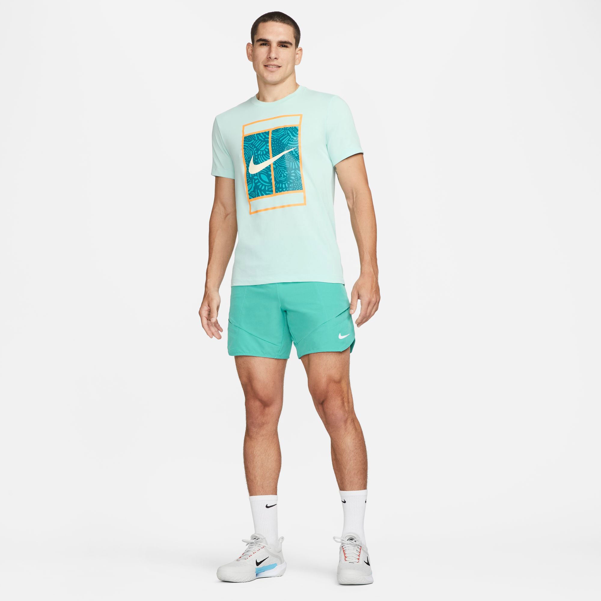 NikeCourt Dri-FIT Advantage Men's 7-Inch Tennis Shorts Green (6)