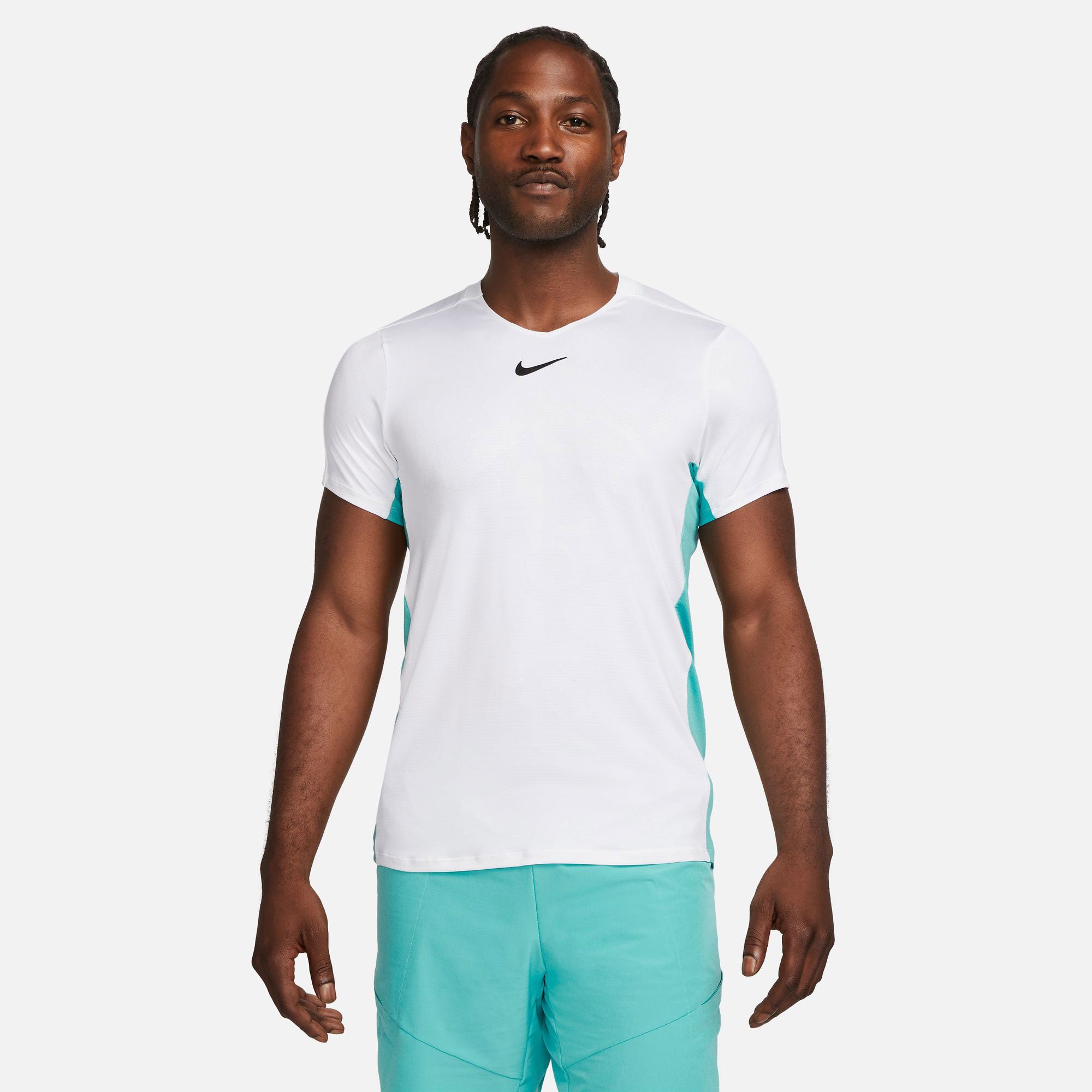 NikeCourt Dri-FIT Advantage Men's Printed Tennis Shirt White