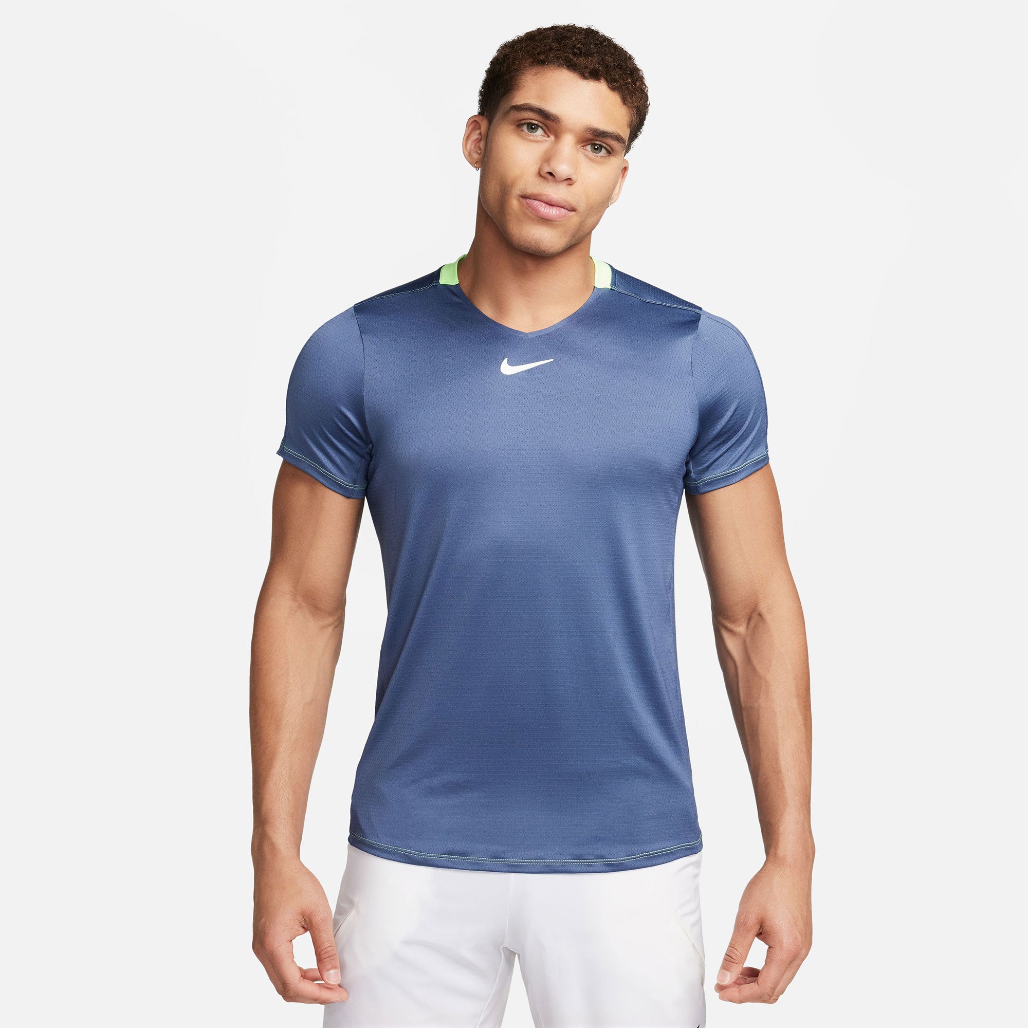 NikeCourt Dri-FIT Advantage Men's Tennis Shirt Blue (1)