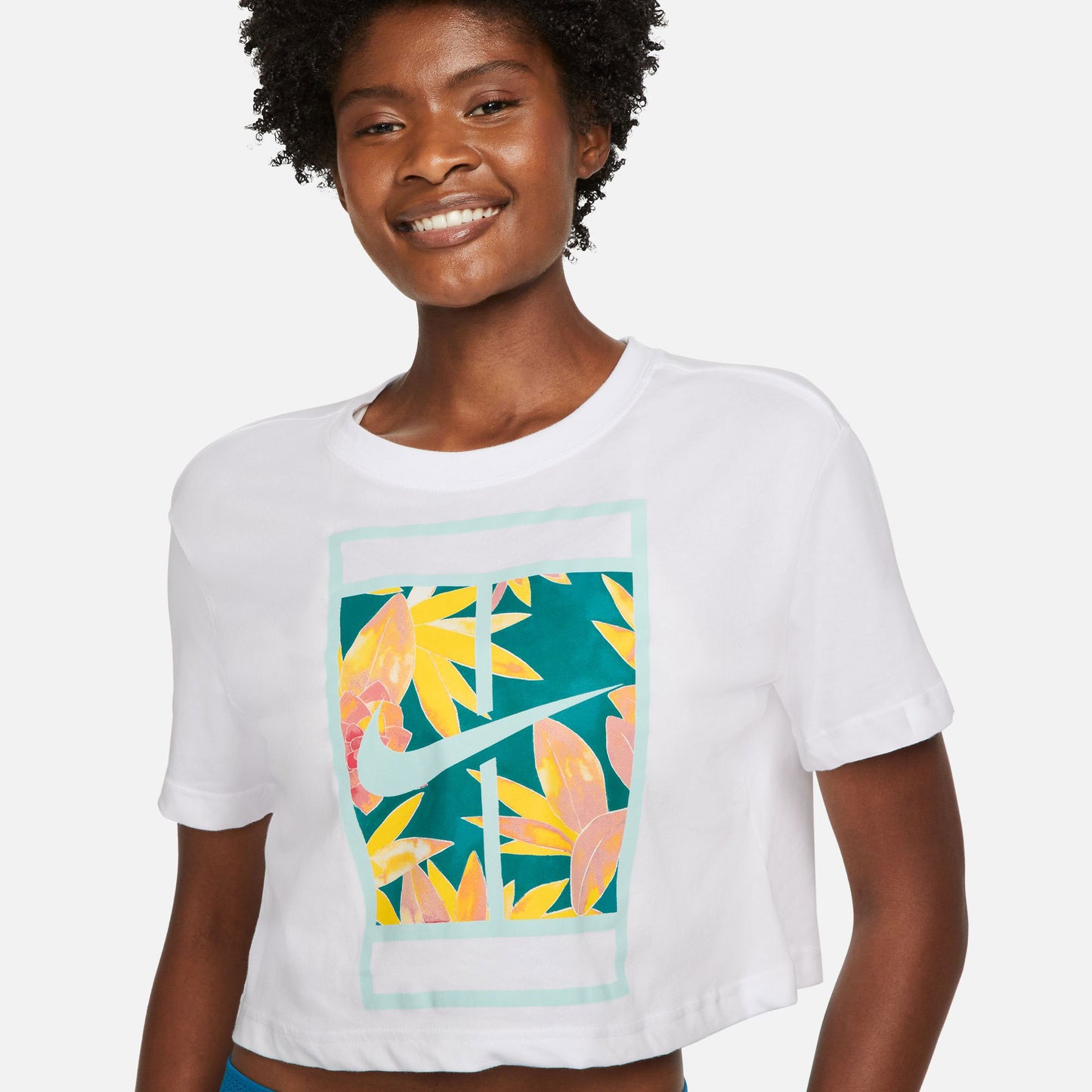 NikeCourt Dri-FIT Slam Women's Tennis Crop Top White (3)
