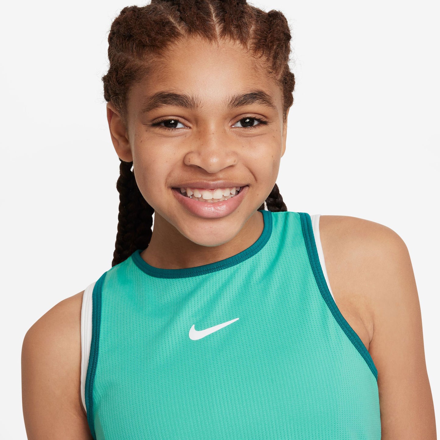 NikeCourt Dri-FIT Victory Girls' Tennis Tank Green (3)