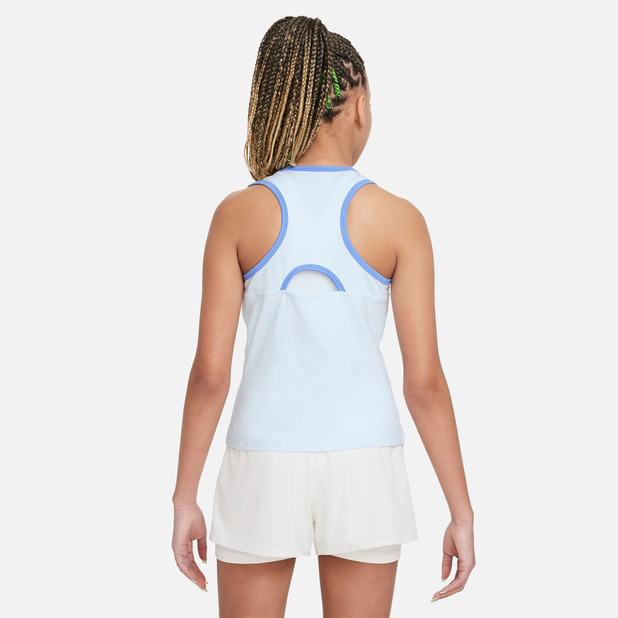 NikeCourt Dri-FIT Victory Girls' Tennis Tank Blue (2)