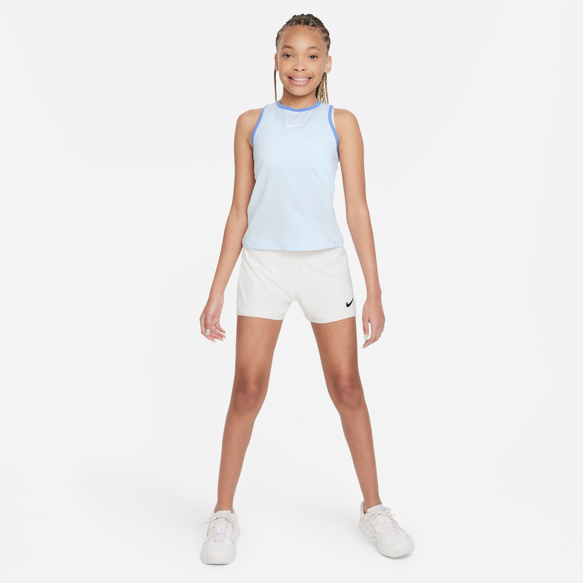 NikeCourt Dri-FIT Victory Girls' Tennis Tank Blue (4)