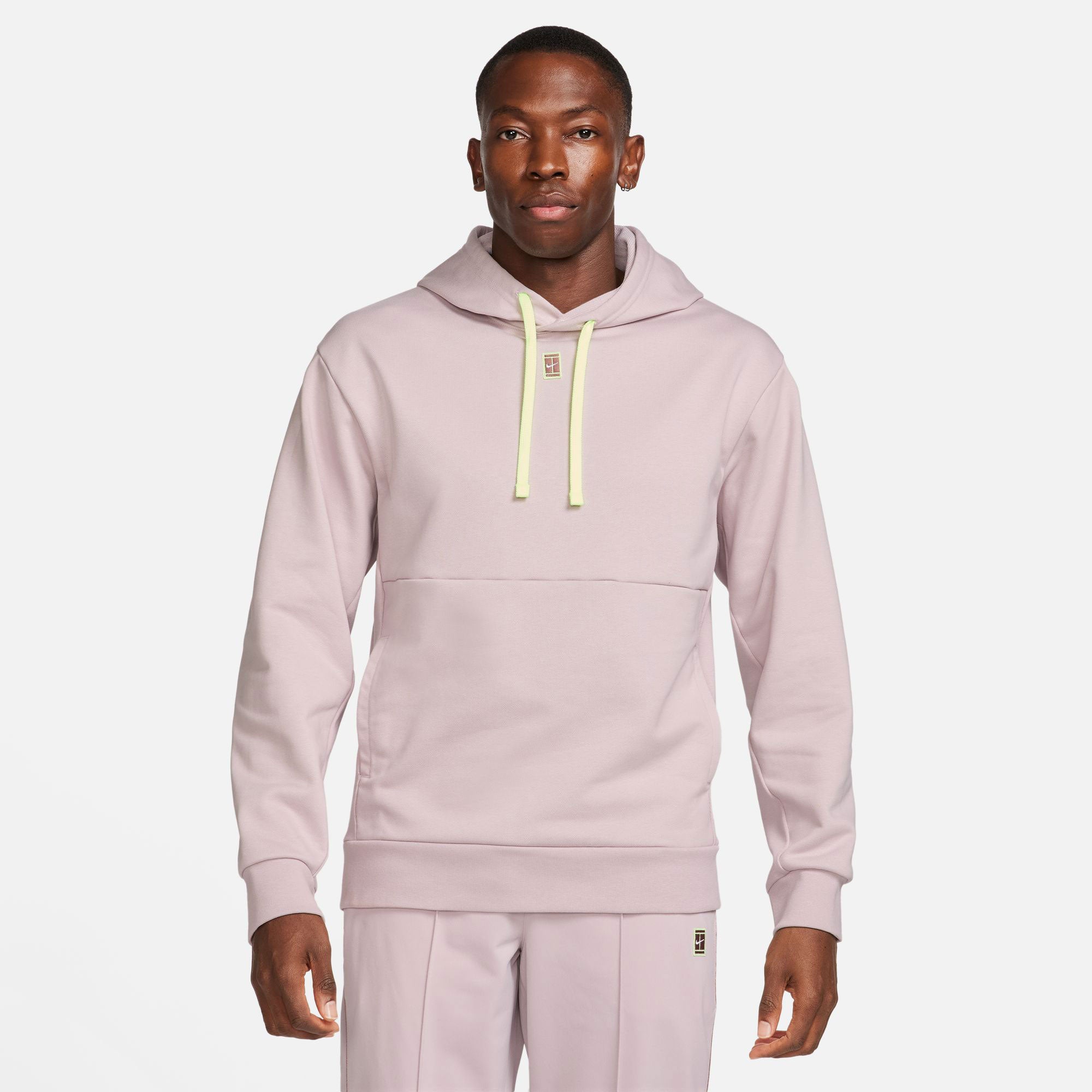 NikeCourt Heritage Men's Dri-FIT Fleece Tennis Hoodie - Grey (1)