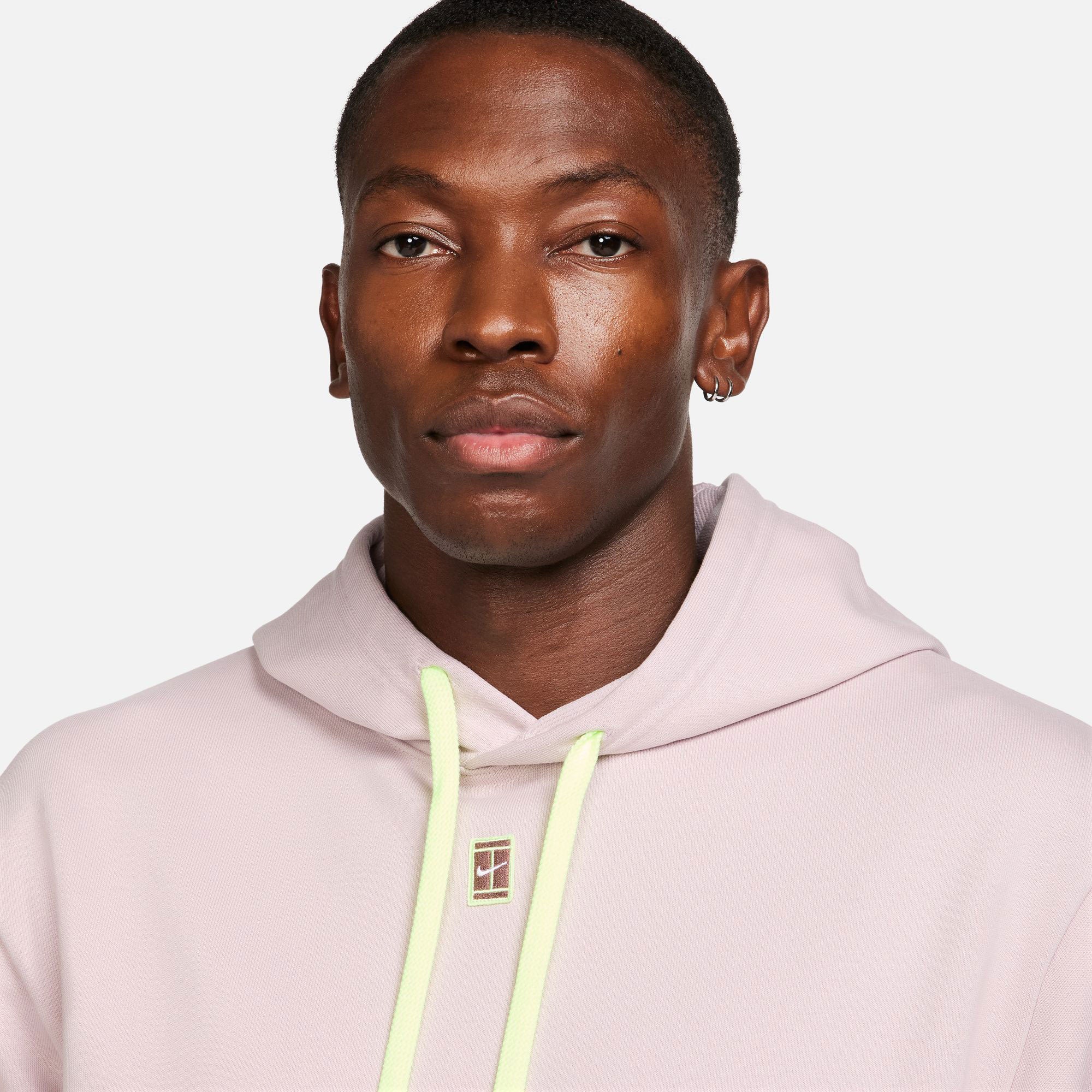 NikeCourt Heritage Men's Dri-FIT Fleece Tennis Hoodie - Grey (3)