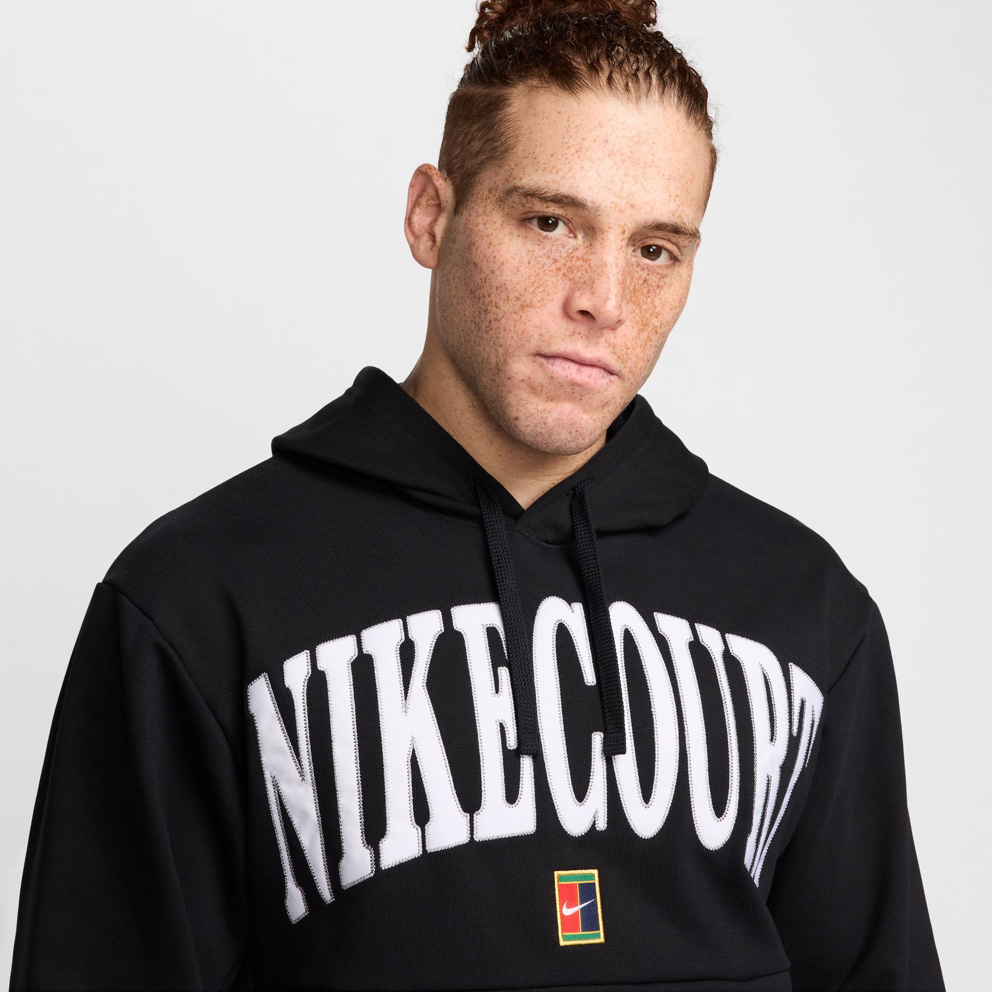 NikeCourt Heritage Men's Dri-FIT Fleece Tennis Hoodie - Black (3)